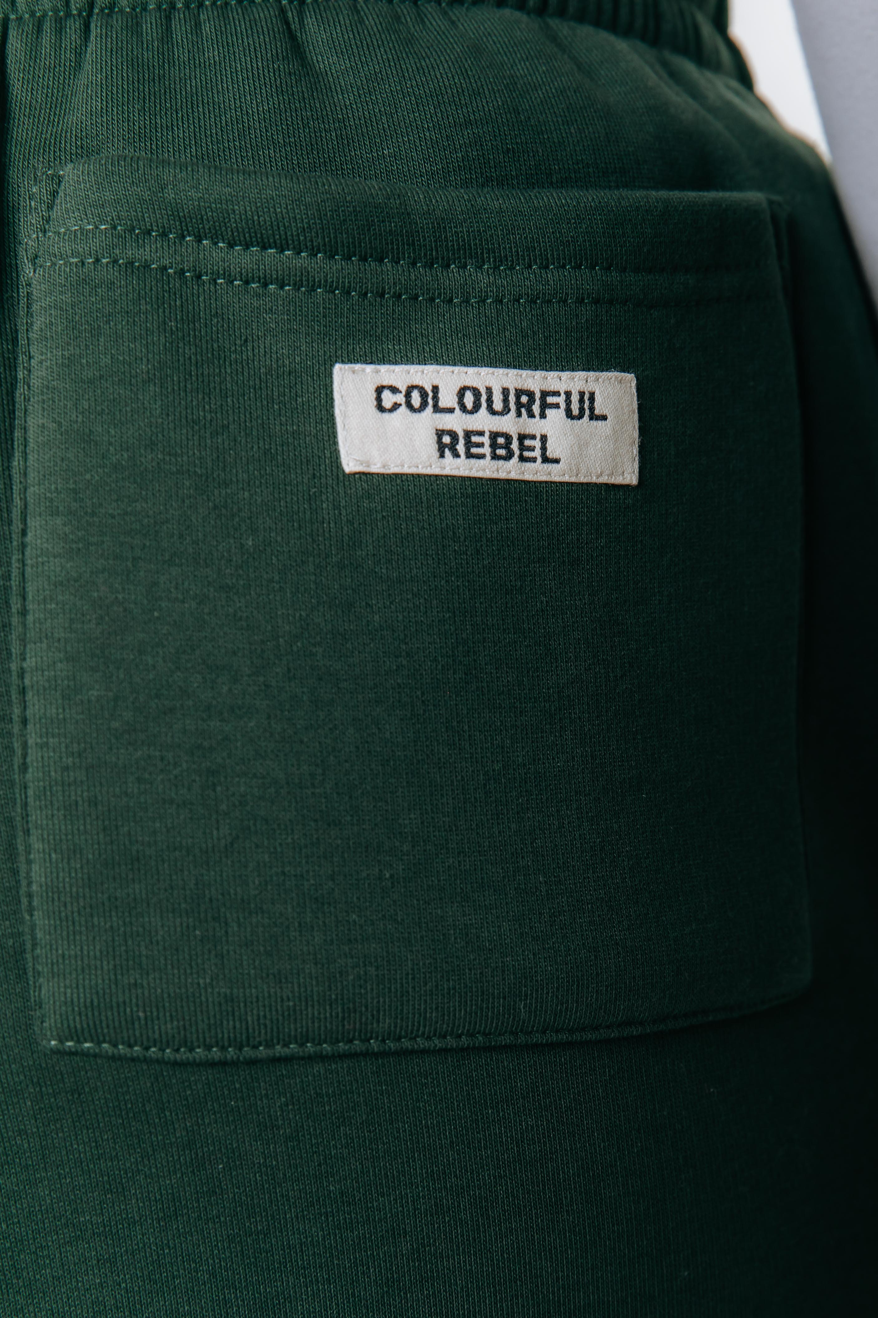 Label Sweatpants | Dark green
