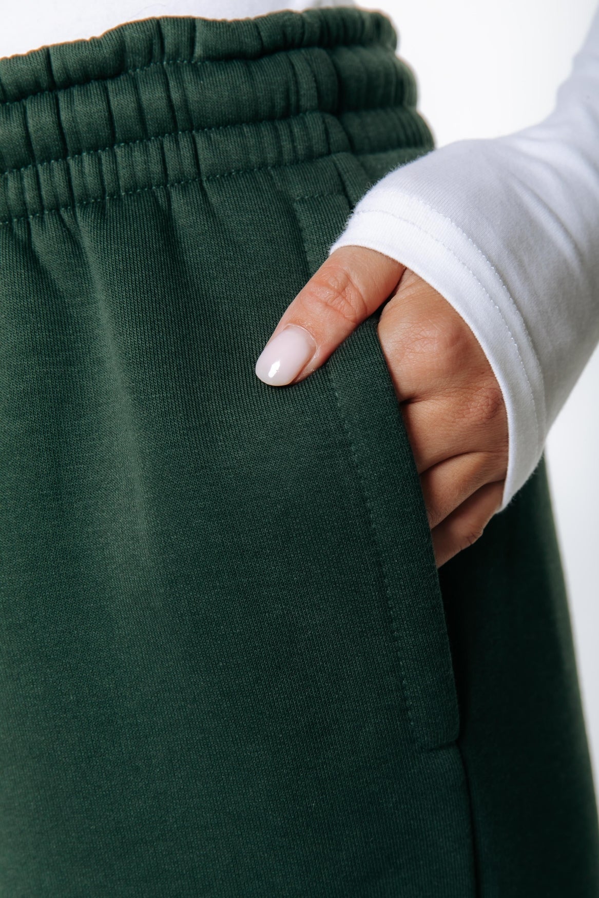 Label Sweatpants | Dark green