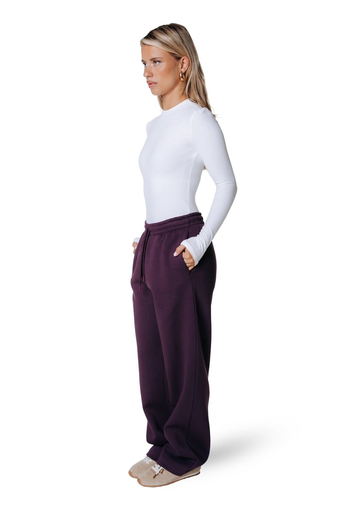 Uni-Label-Sweatpants | Dunkelviolett