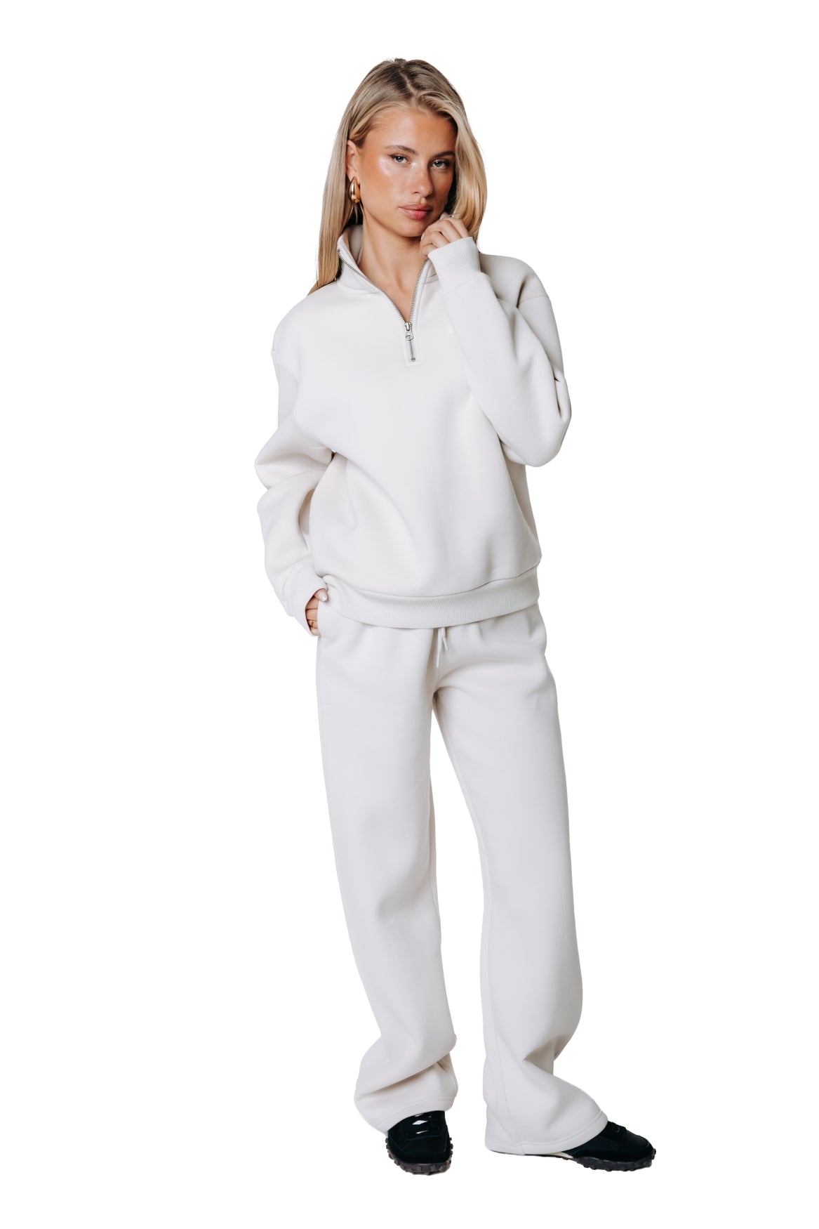 Uni-Label-Sweatpants | Steingrau