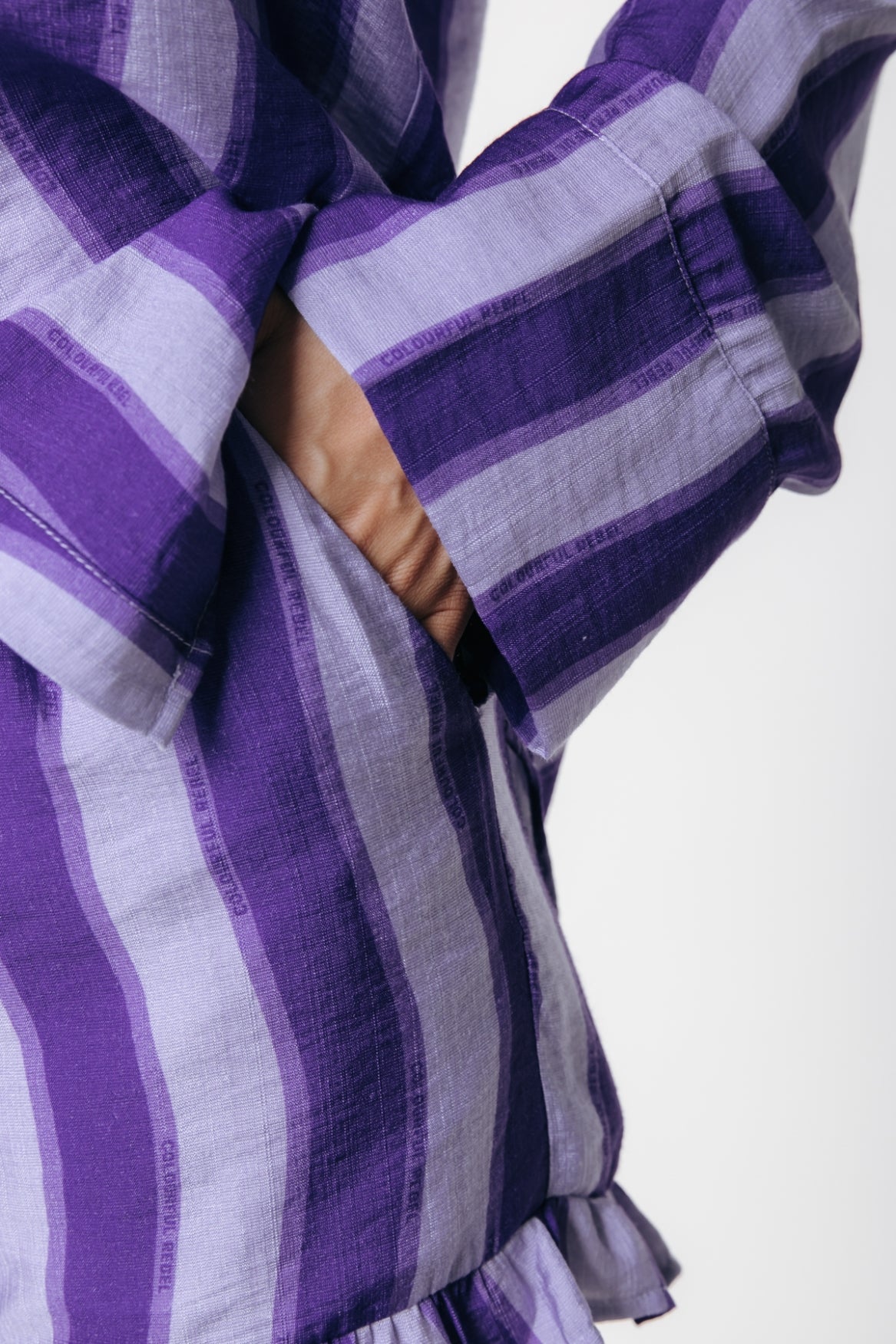 Sensa Wavy Stripe Short | Dark Lavender
