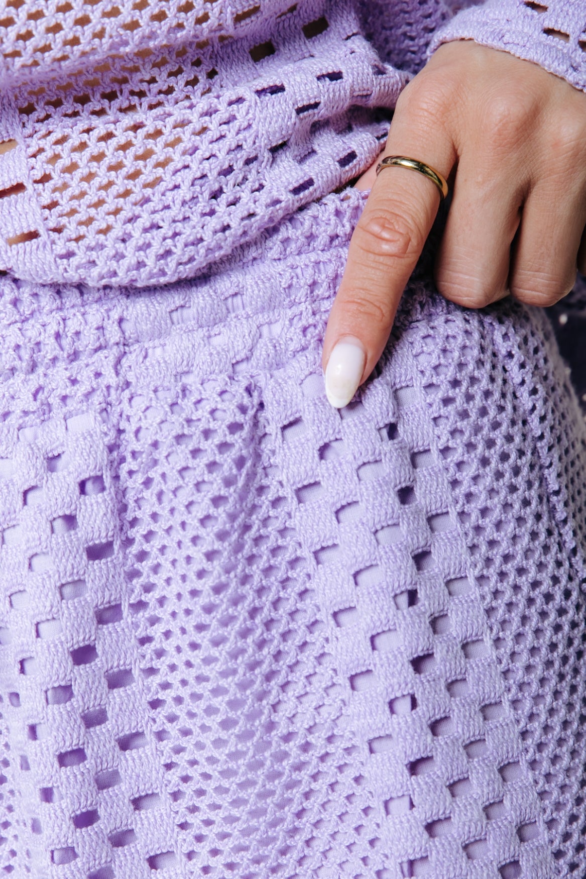 Norah Crochet Short | Light Lavender