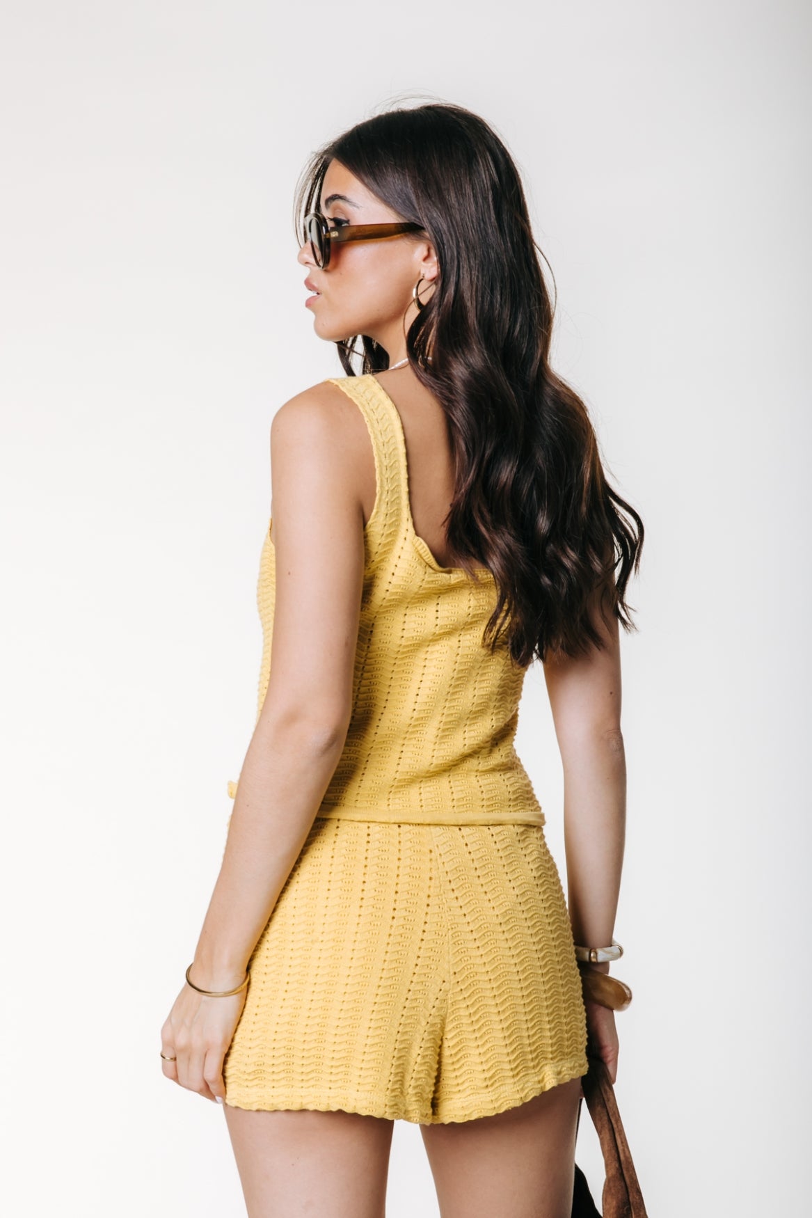 Norah Crochet Short | Warm yellow