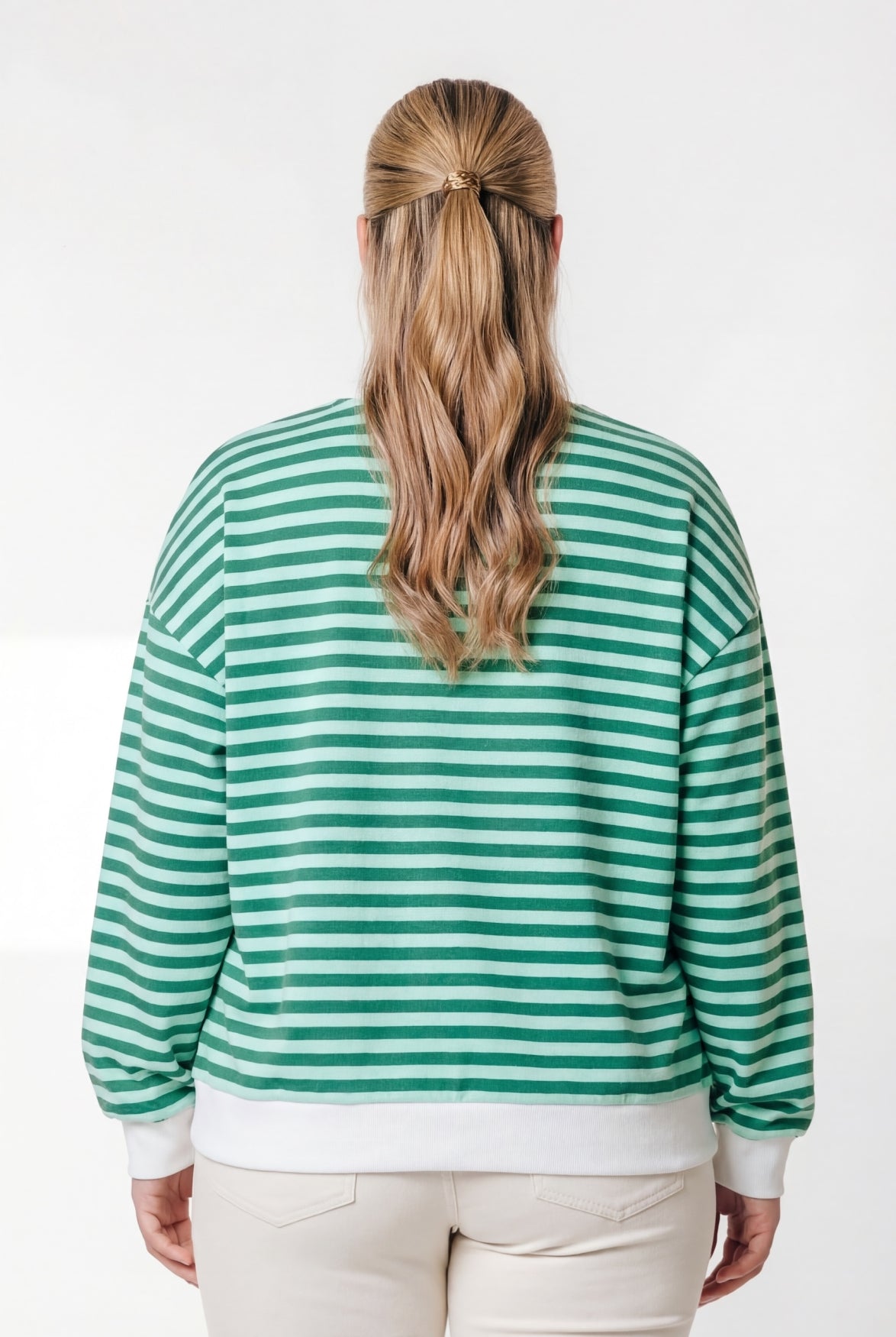 Contrast Cuff Sweat | Green