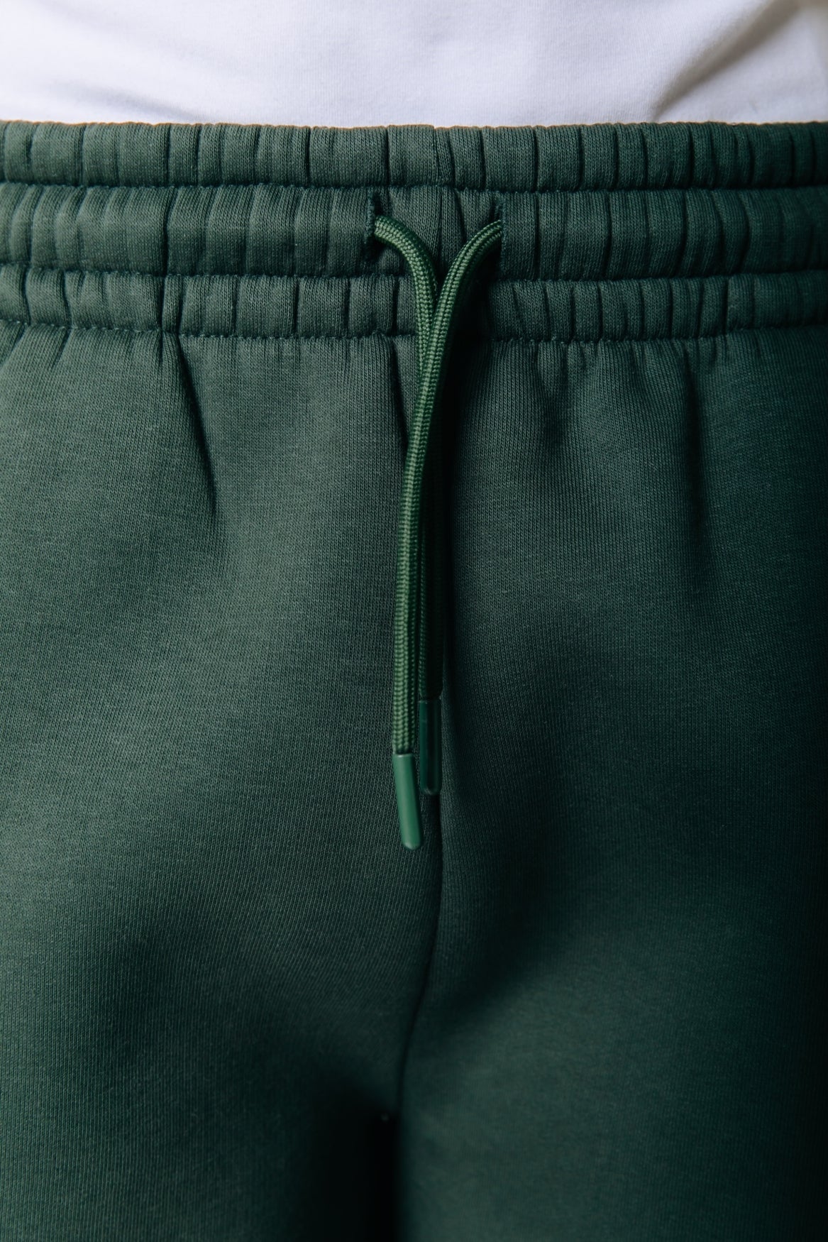 Label Sweatshorts | Dark green