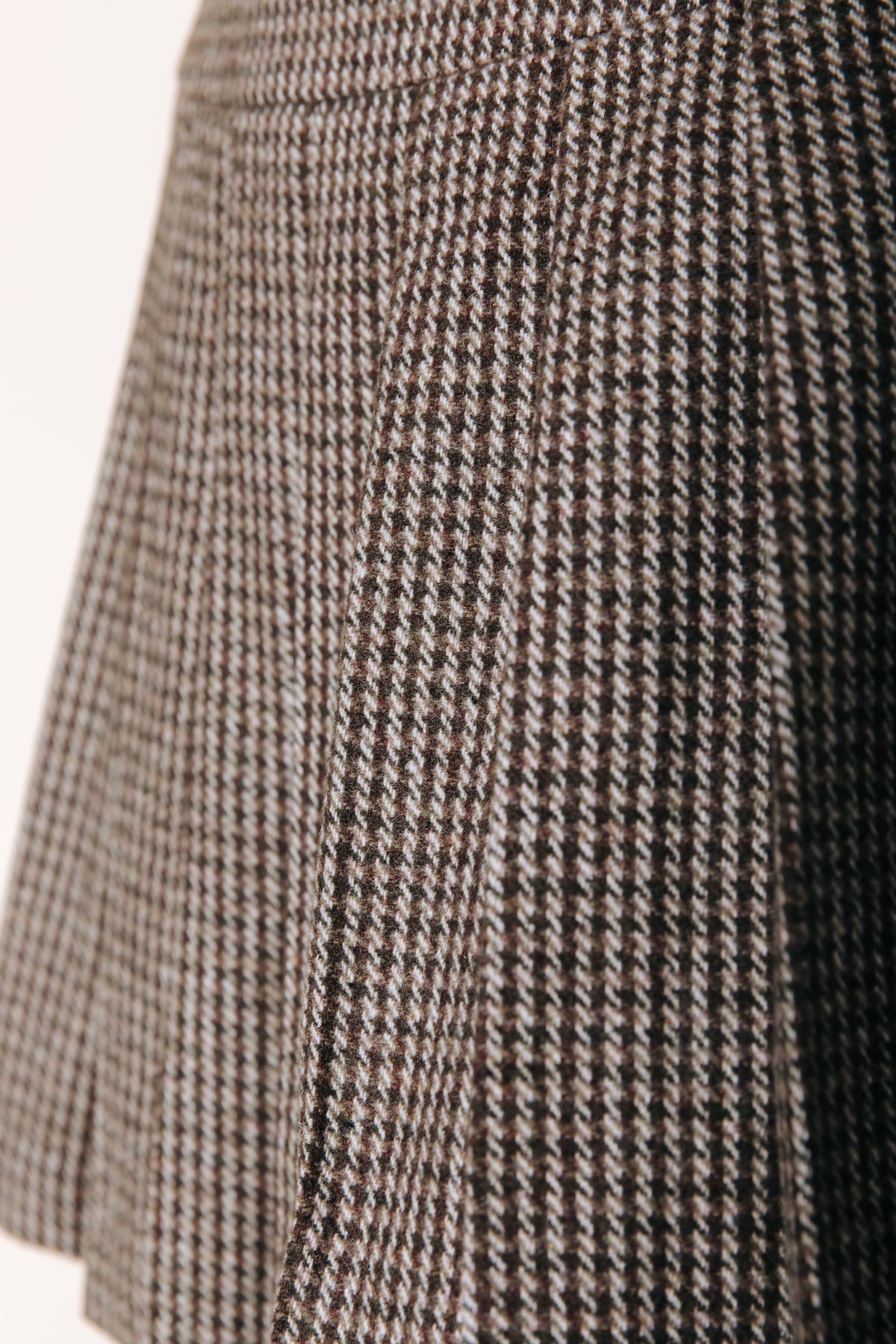 Noley Check Pleated Skirt | Brown