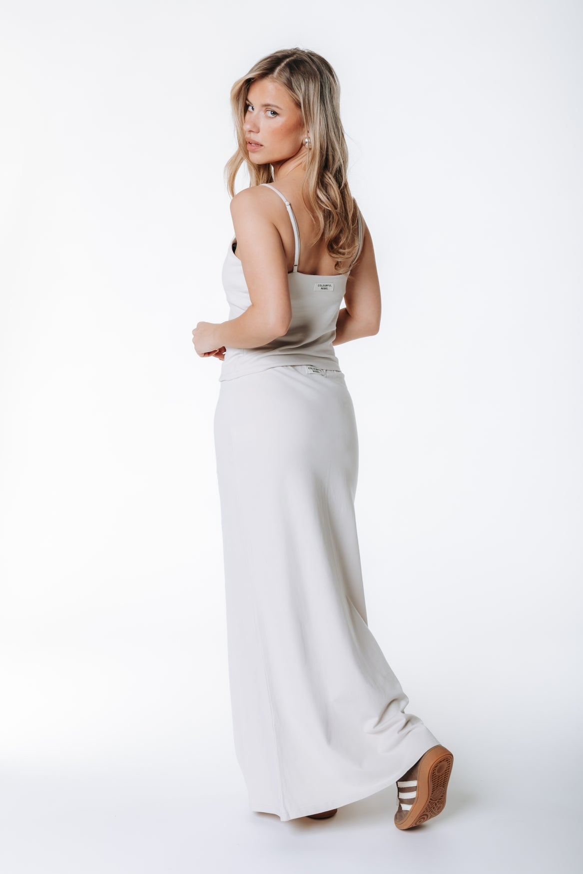 Fitted Maxi Skirt | Stone
