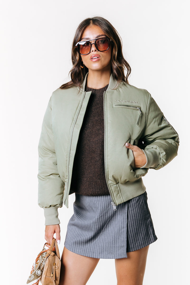 Ella Pinstripe Two Tone Skort | Grey