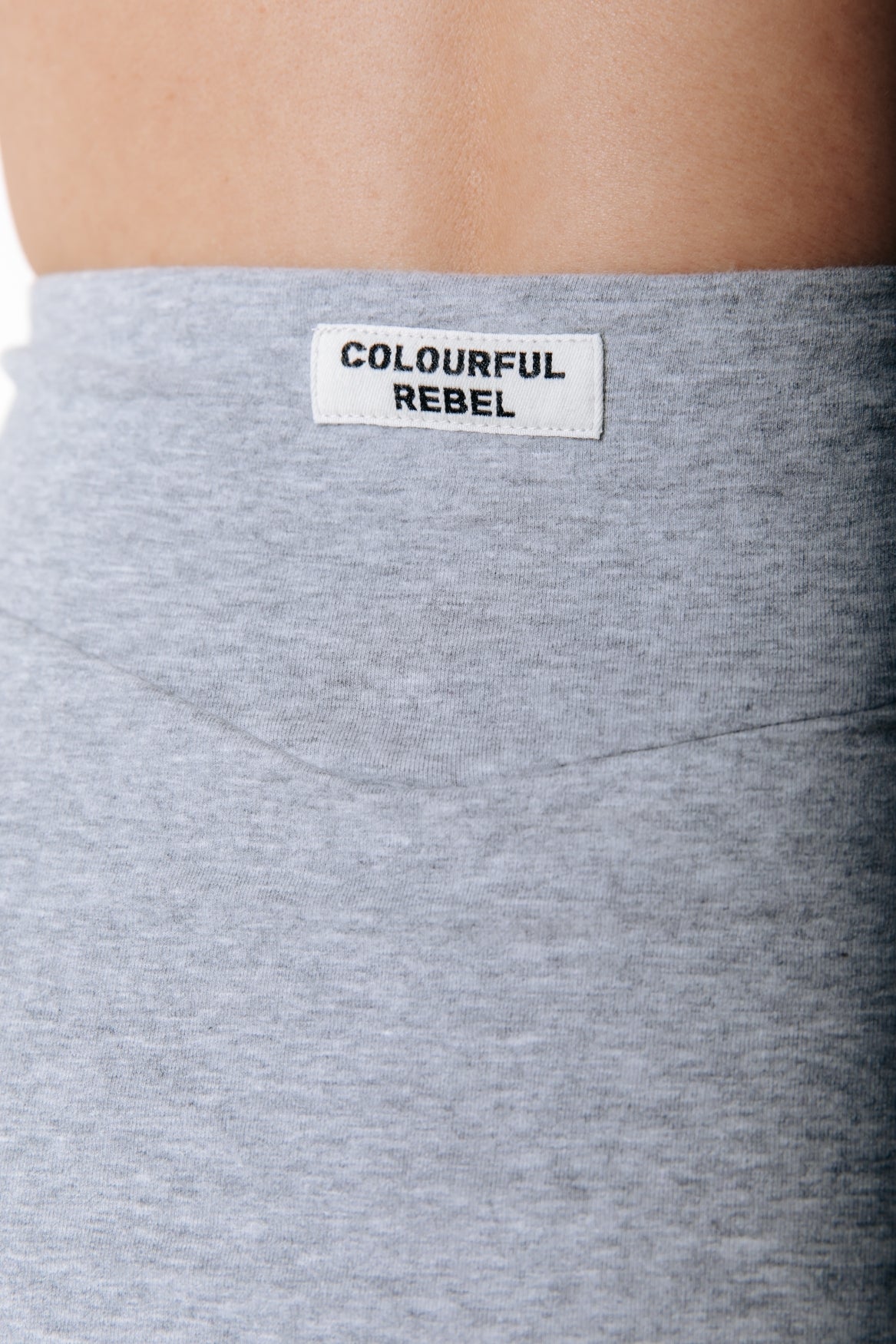 Fitted Skort | Medium grey melange