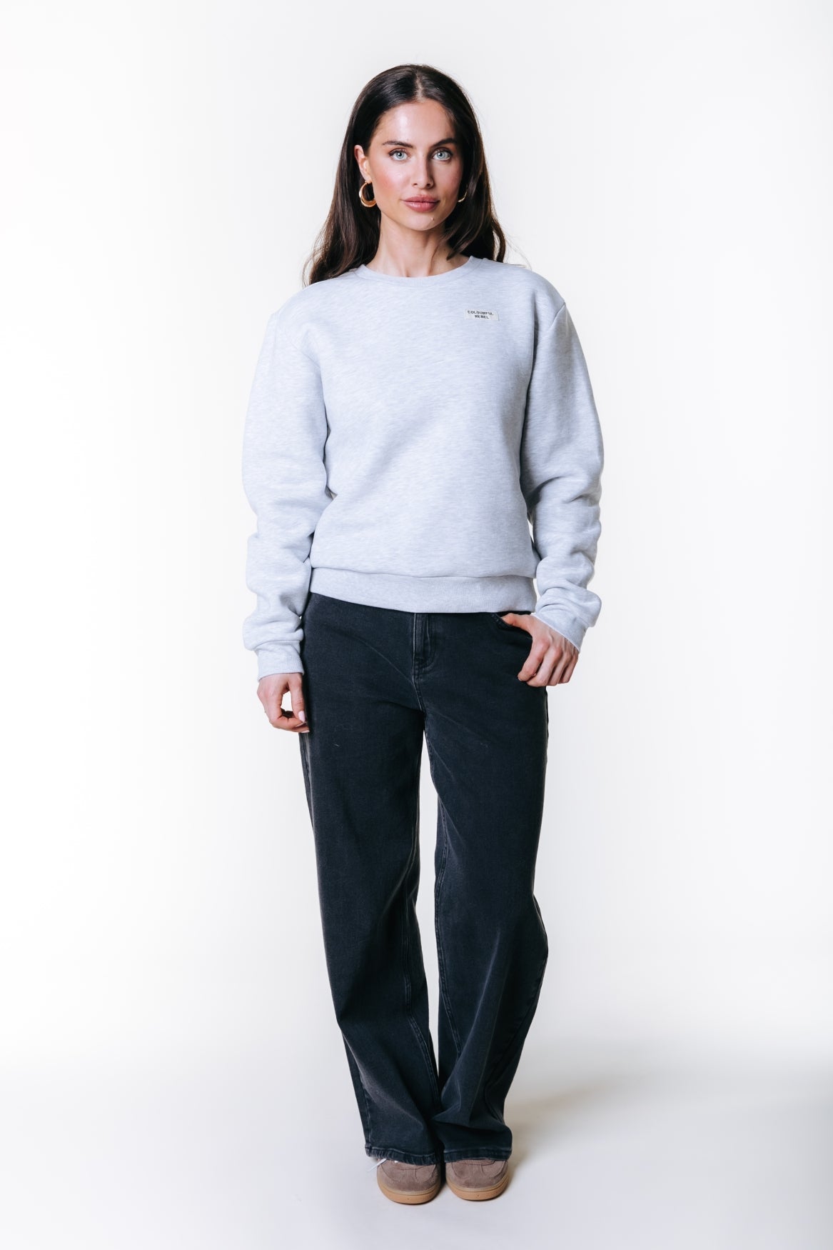 Uni-Label-Sweat | Hellgraue Mischung