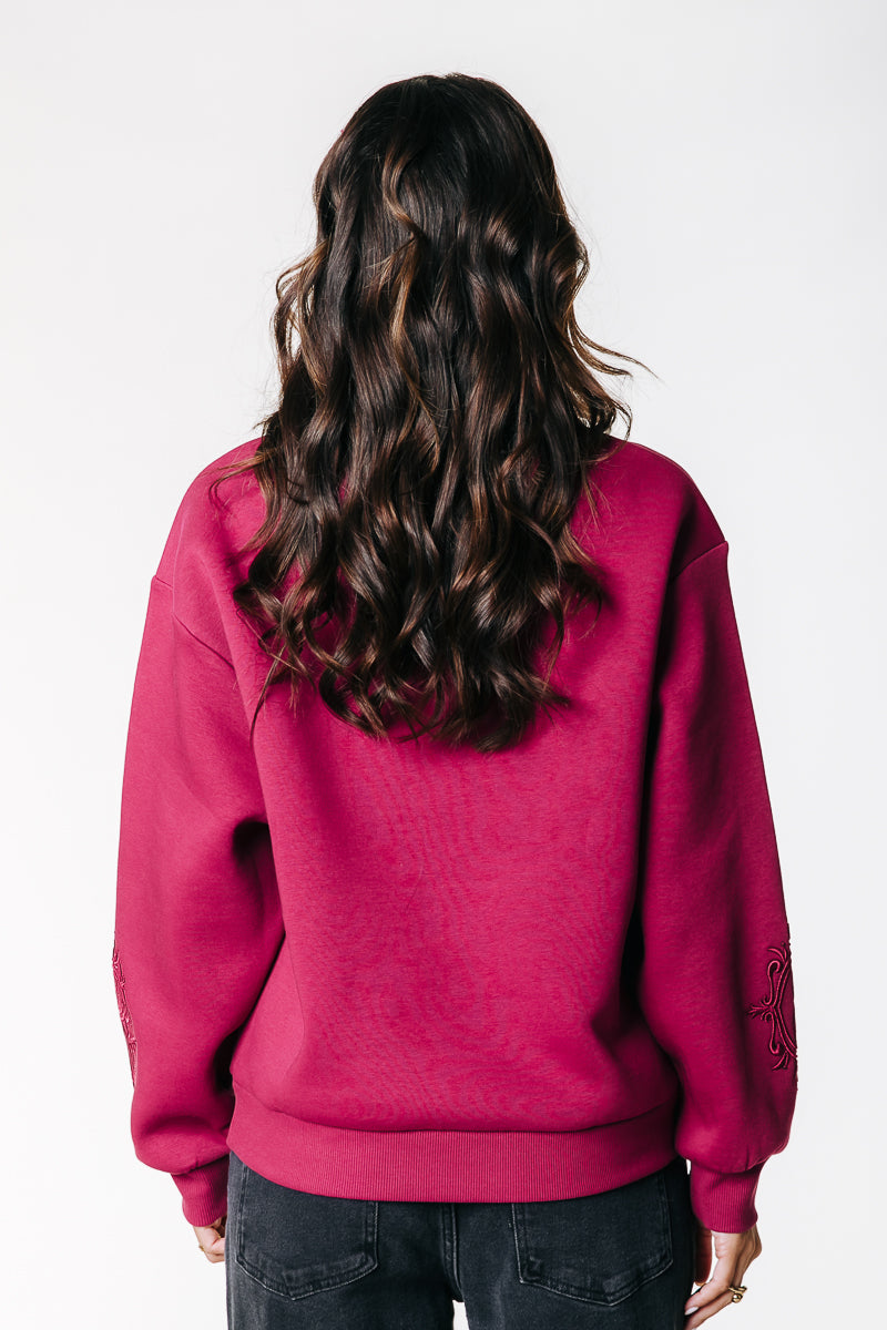 Sleeve Embro Sweat | Bordeaux