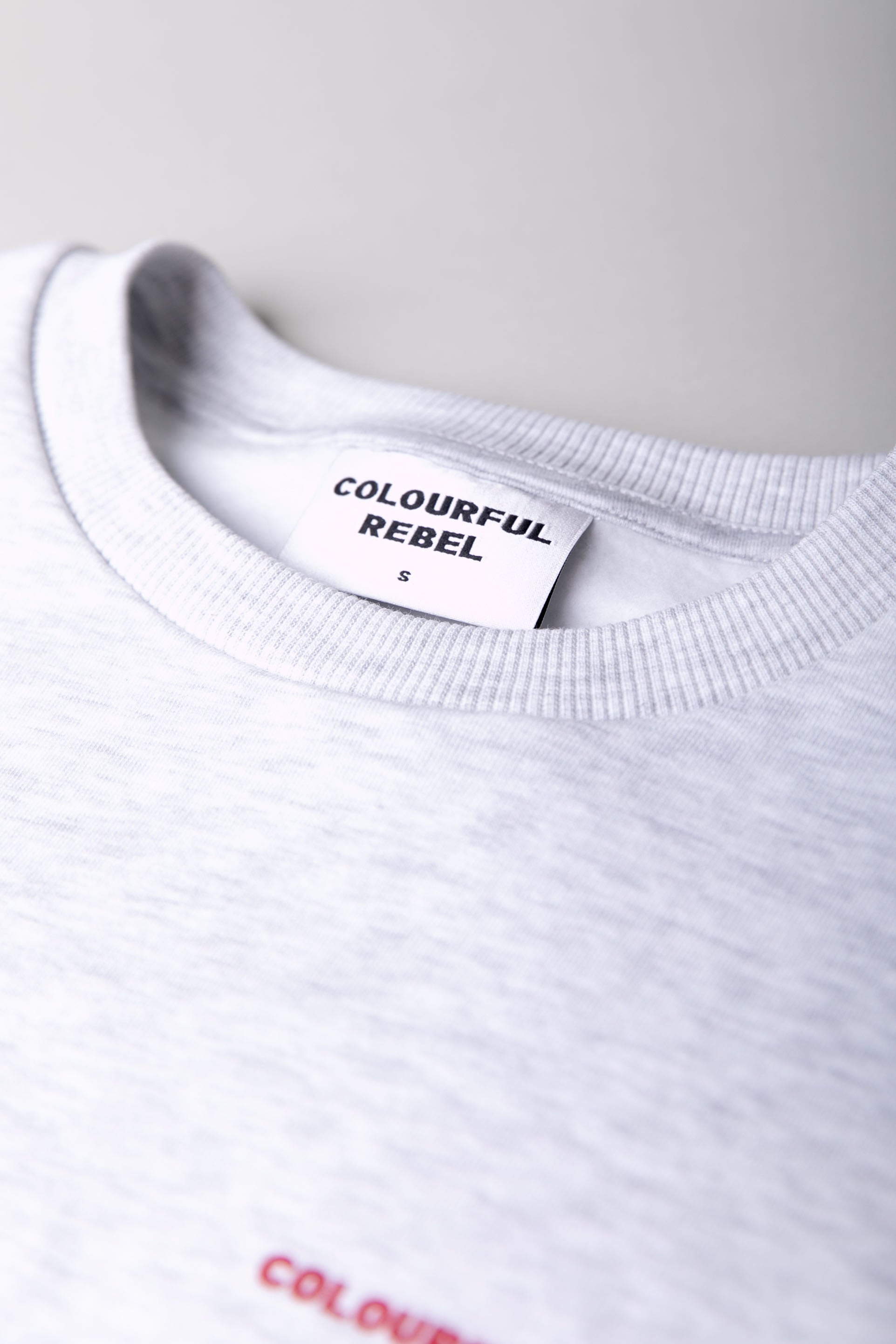 Flower Square Sweat | Light grey melange