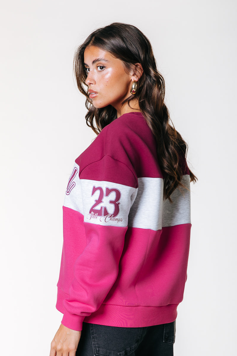 Colour Block Logo Sweat | Multicolor