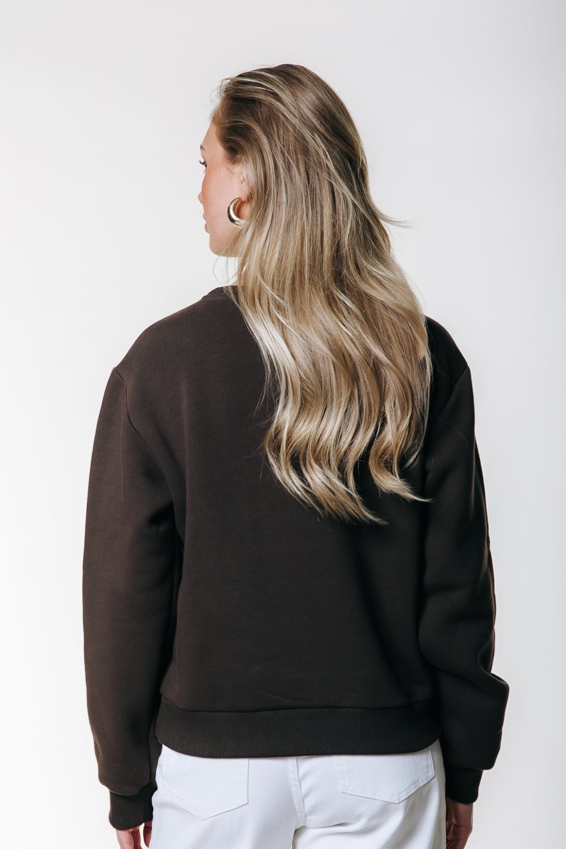 Lurex Logo Sweat | Brown