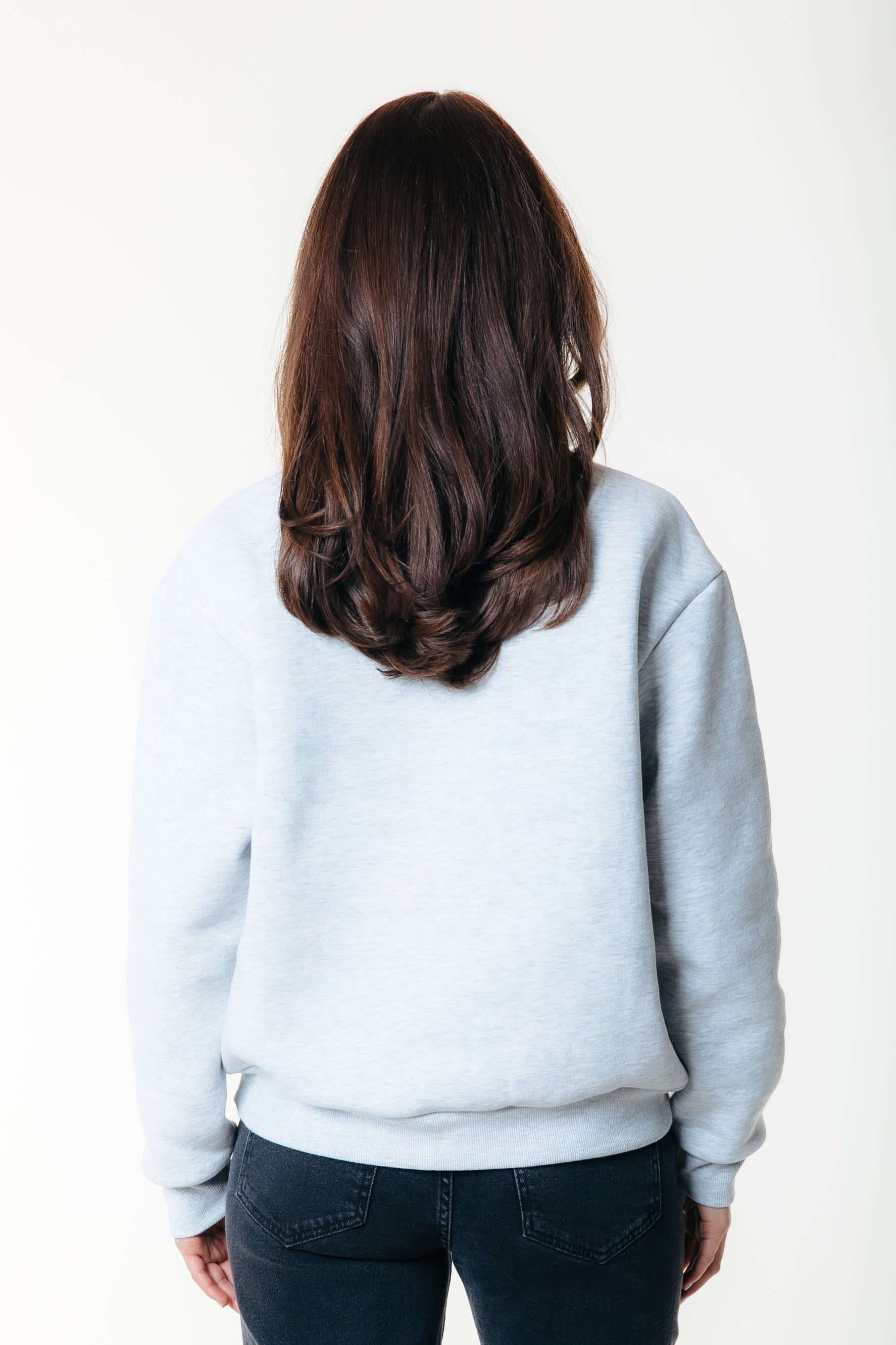 Uni Logo Zip Sweat | Light grey melange