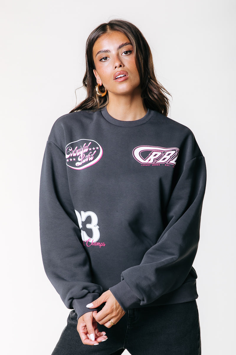 Western Logo Sweat | Dark grey