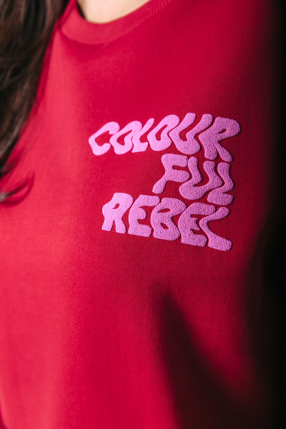 Puff Logo Relaxed Sweatshirt | Red