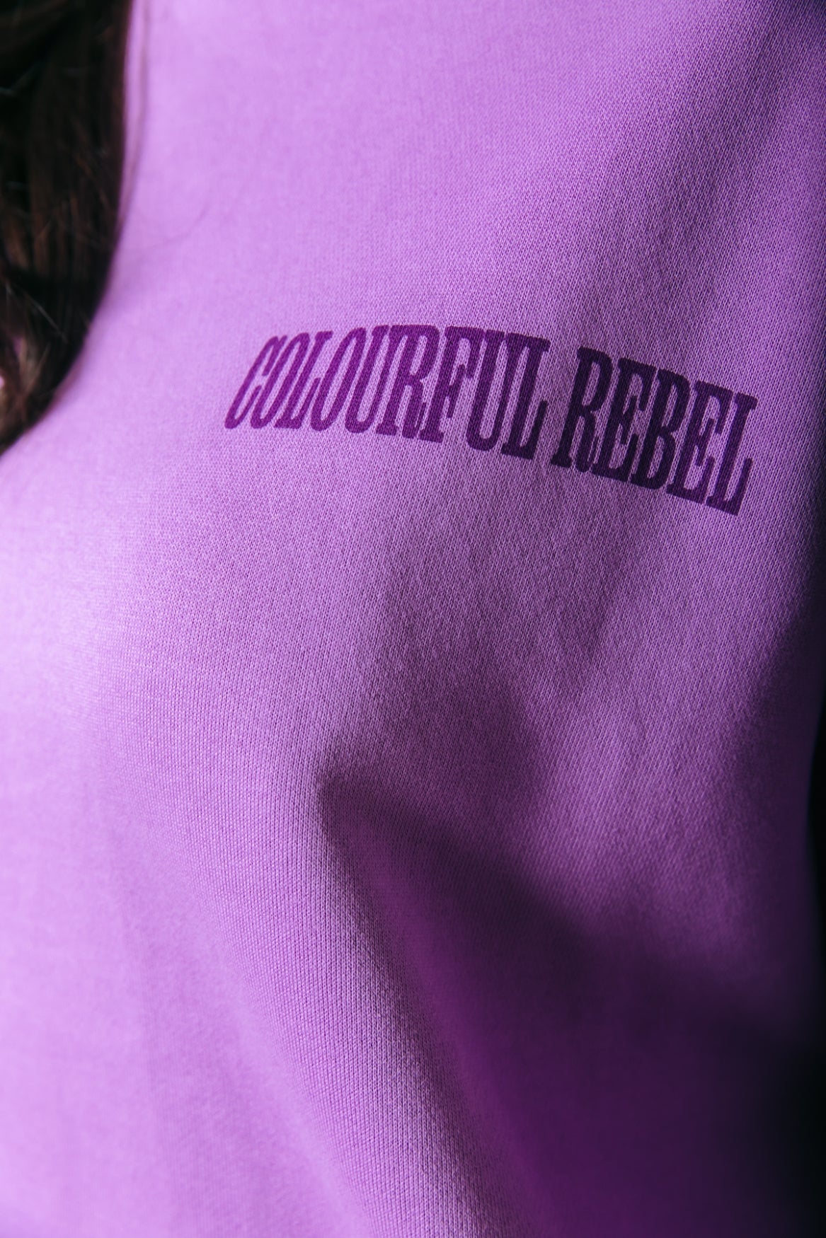 Colorful Rebel Dropped Shoulder Sweatshirt | Soft Purple