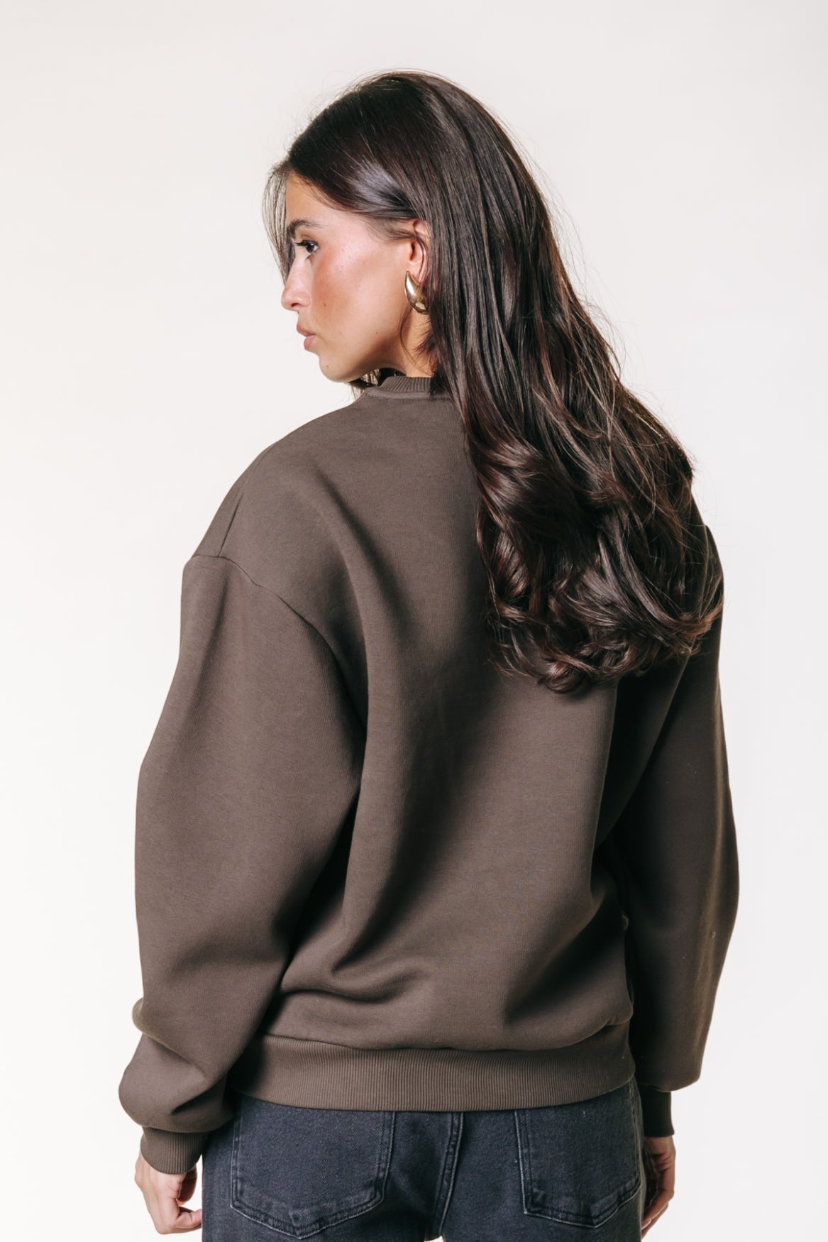 Uni Label Sweat | Brown