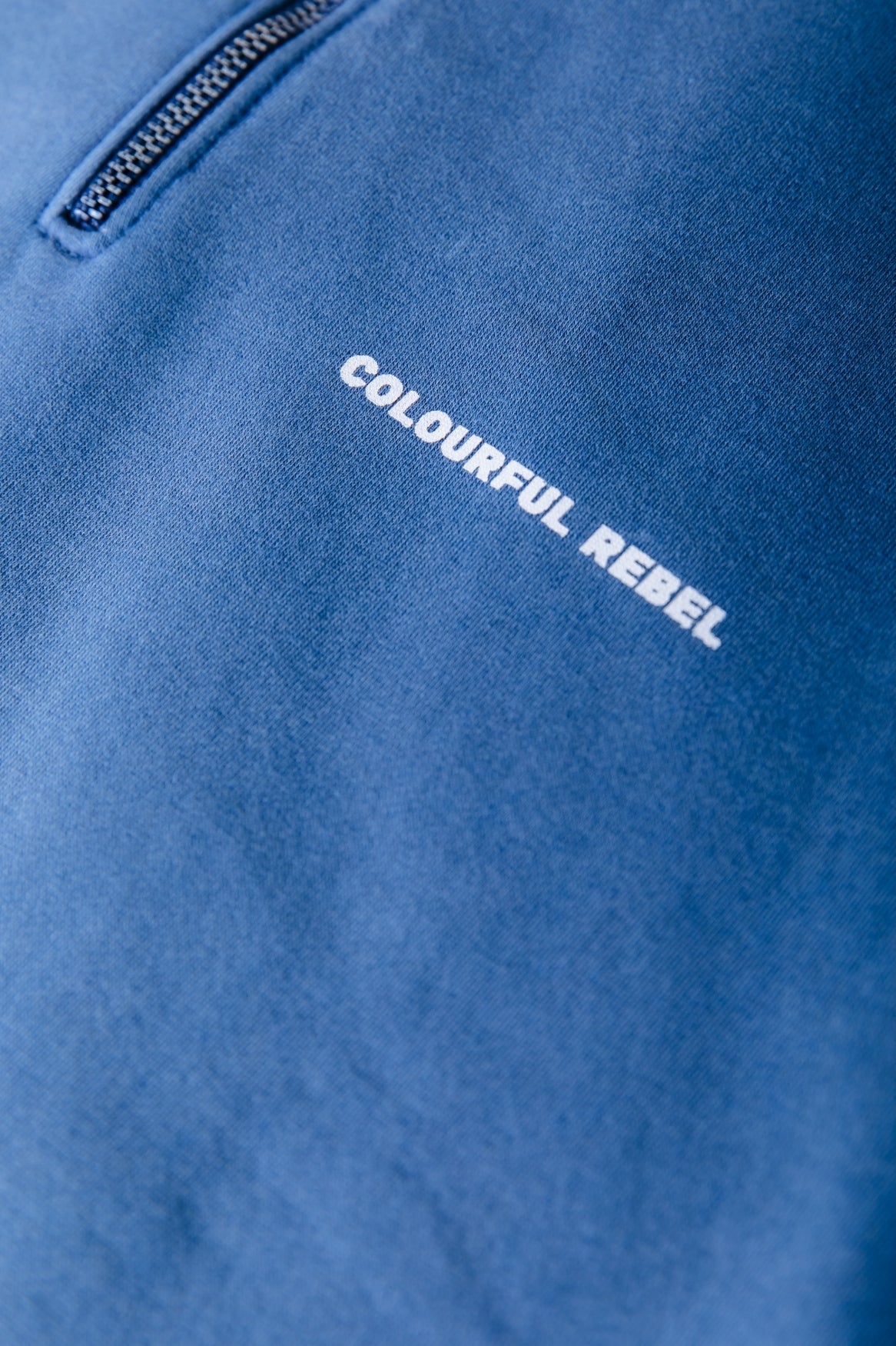 CR 85 Washed Zip Sweat | Medium blue