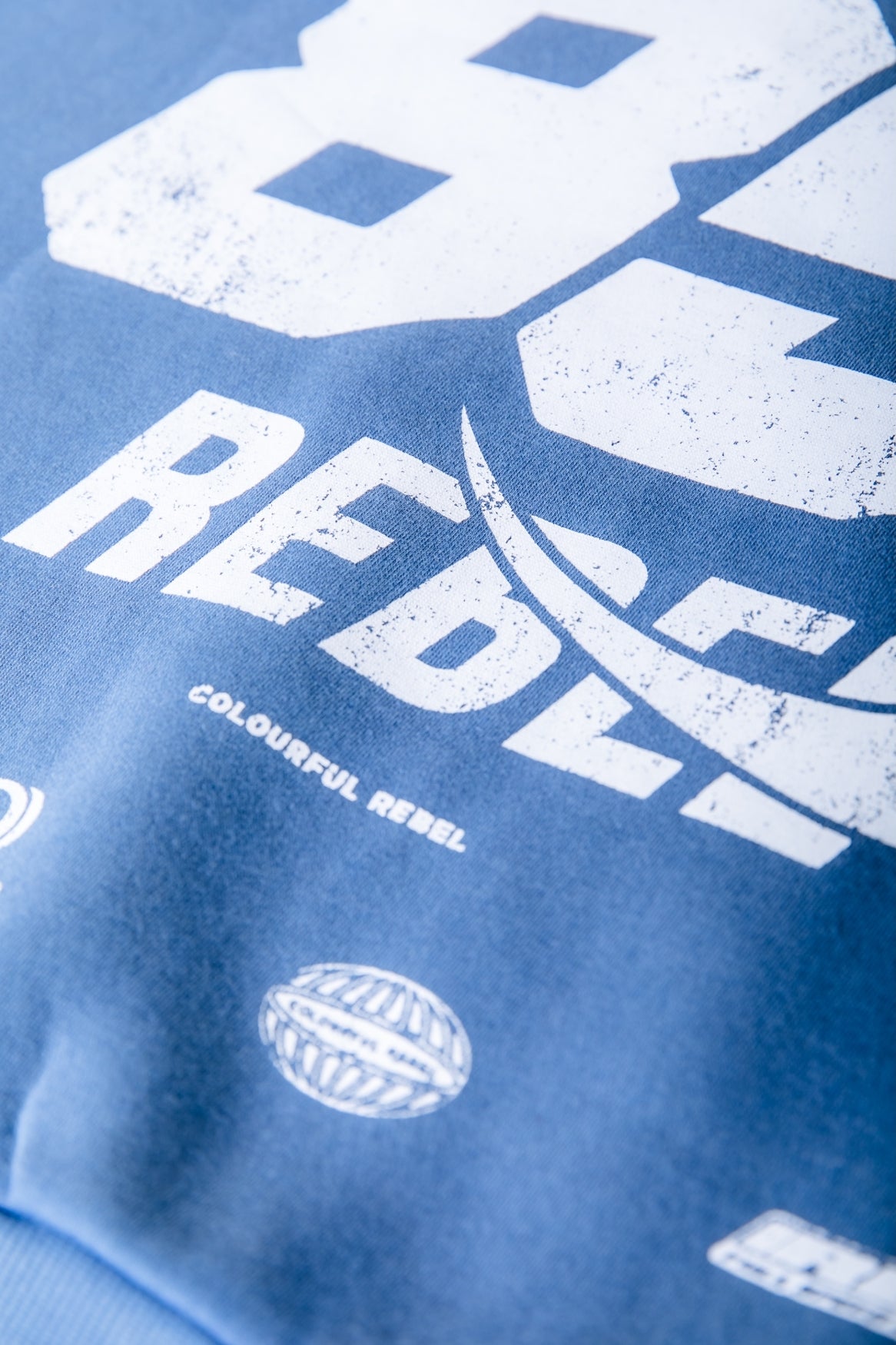 CR 85 Washed Zip Sweat | Medium blue