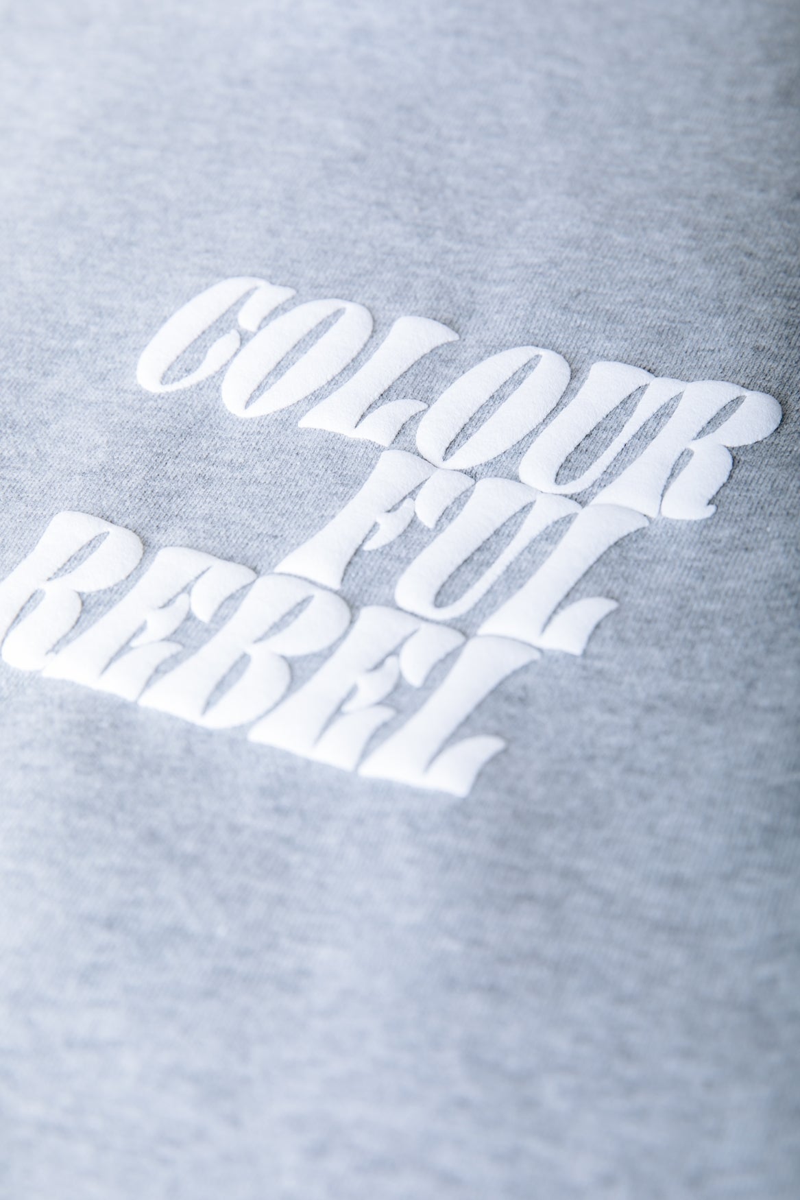 Sweatshirt mit überschnittenen Schultern und Bündchen aus Popeline | Hellgrauer Farbmix