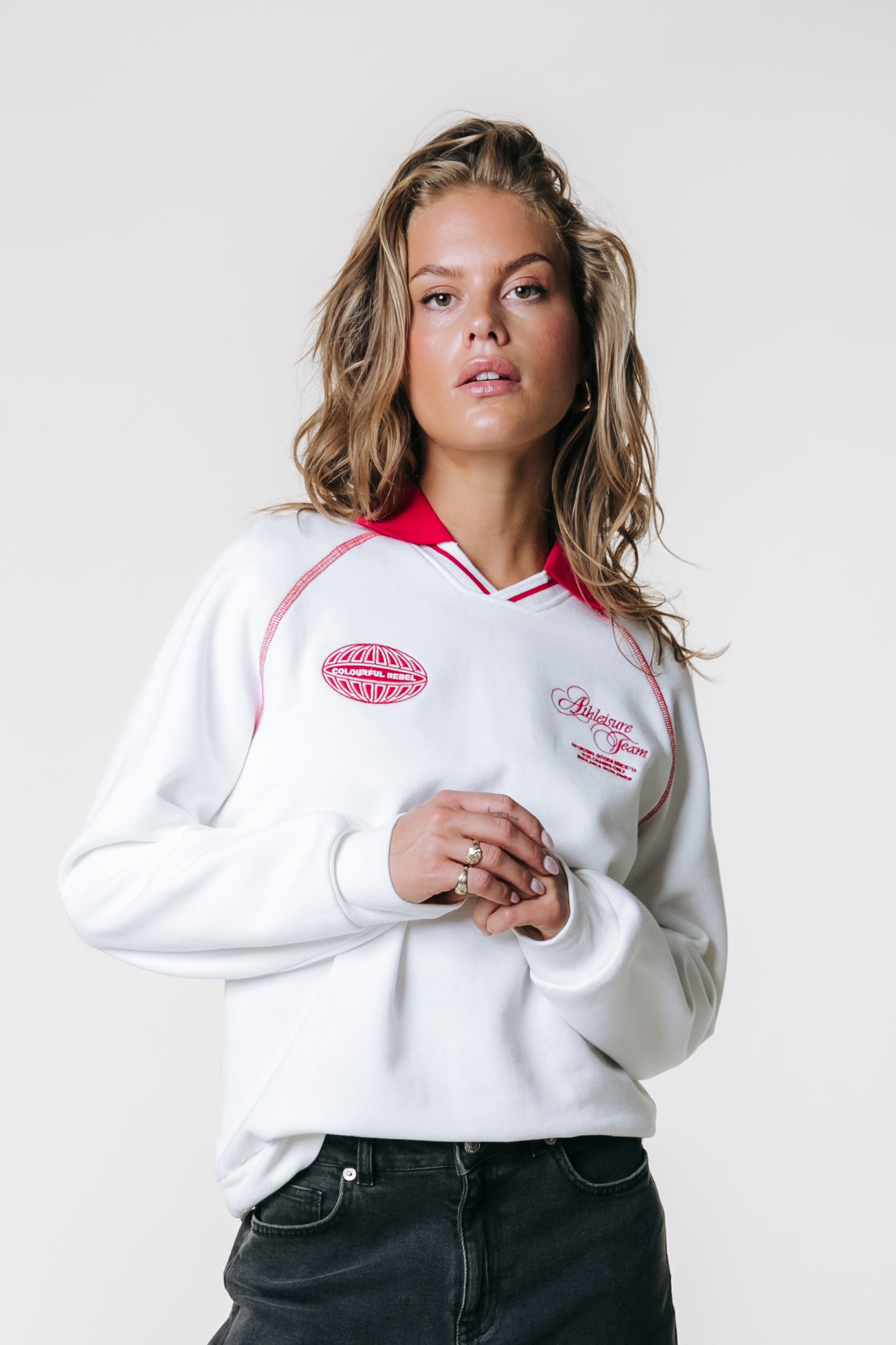 Sport Collar Raglan Sweat | Off white