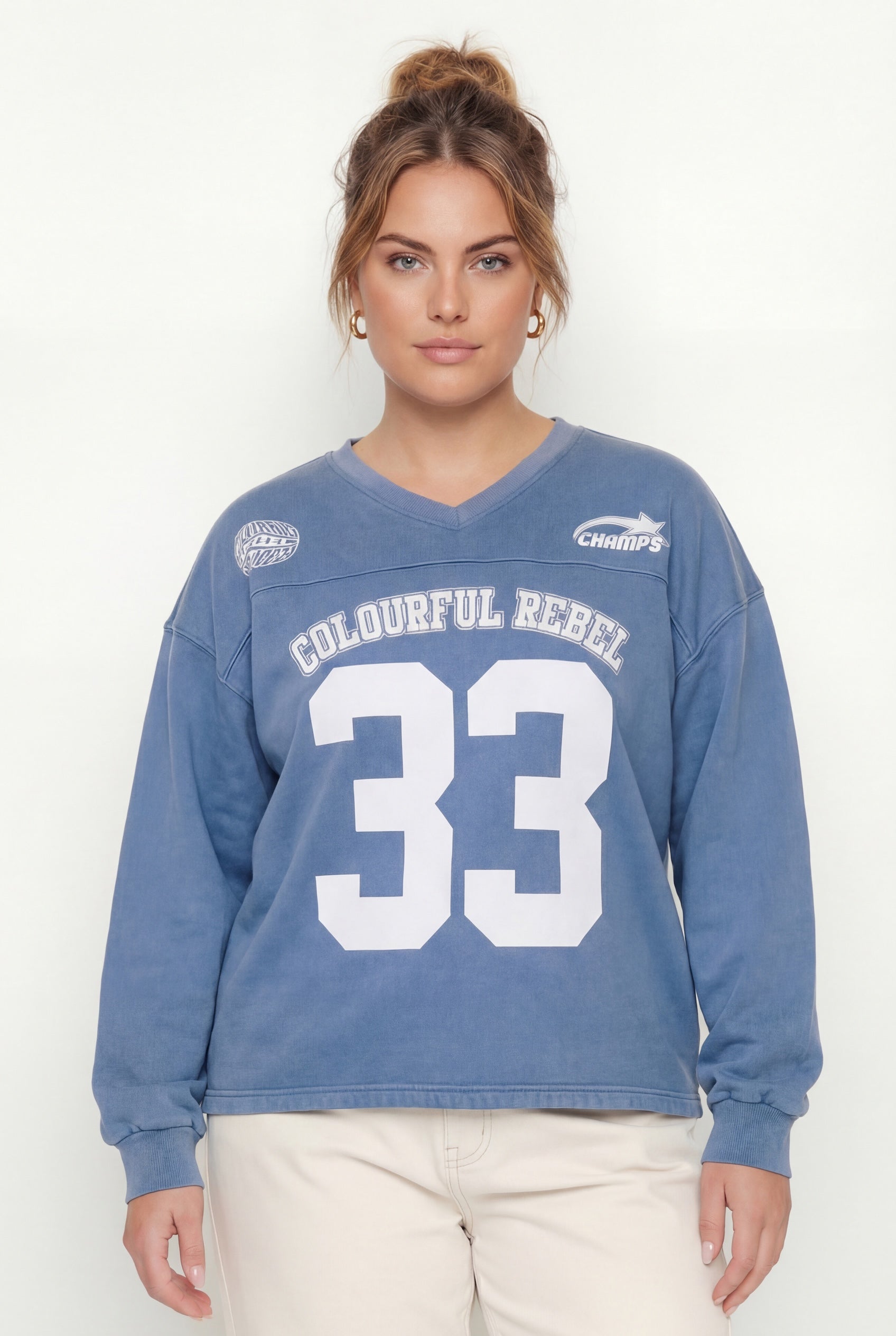 CR 33 Washed Baseball Sweat | Medium blue