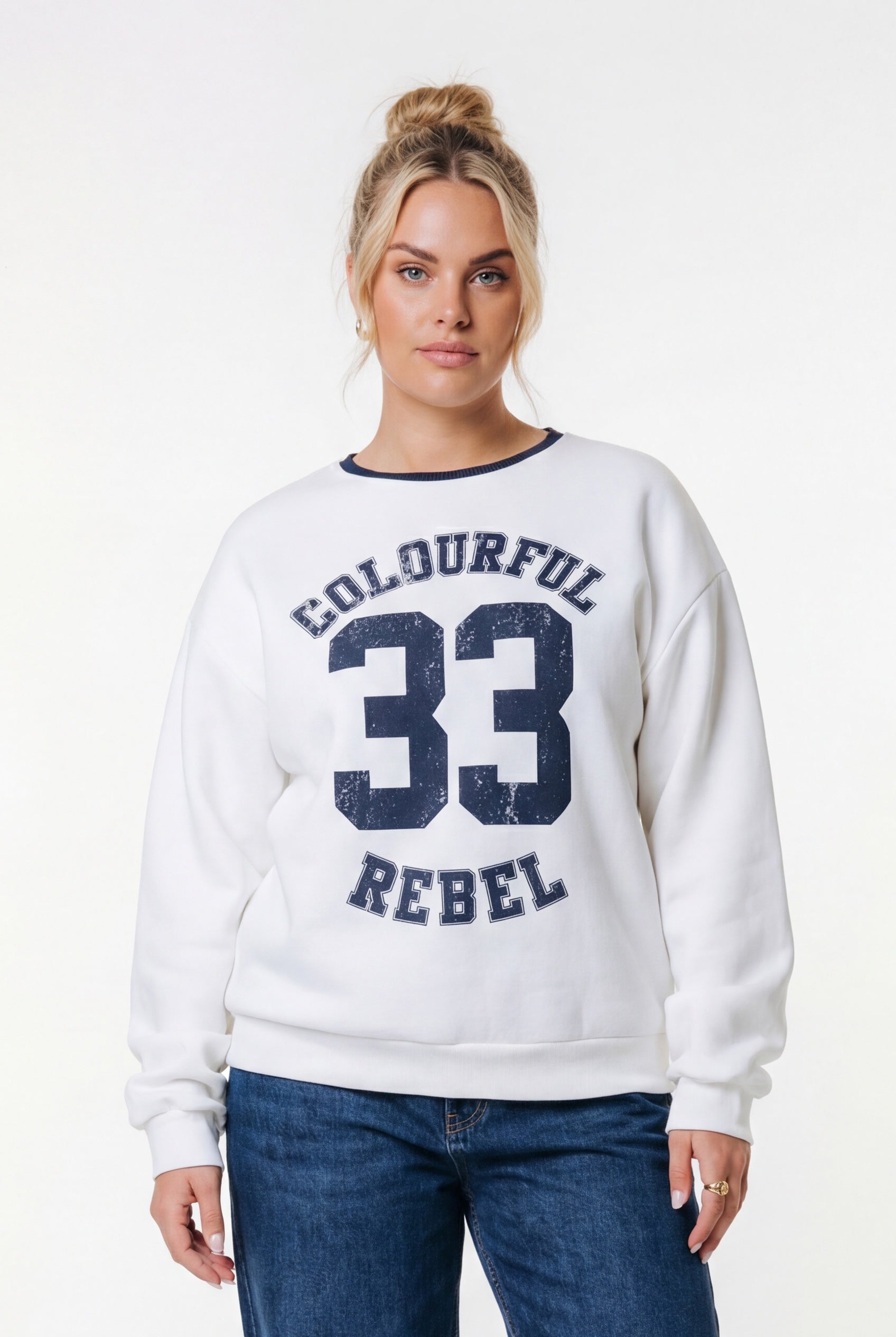 CR 33 Dropped Shoulder Sweat | Off white