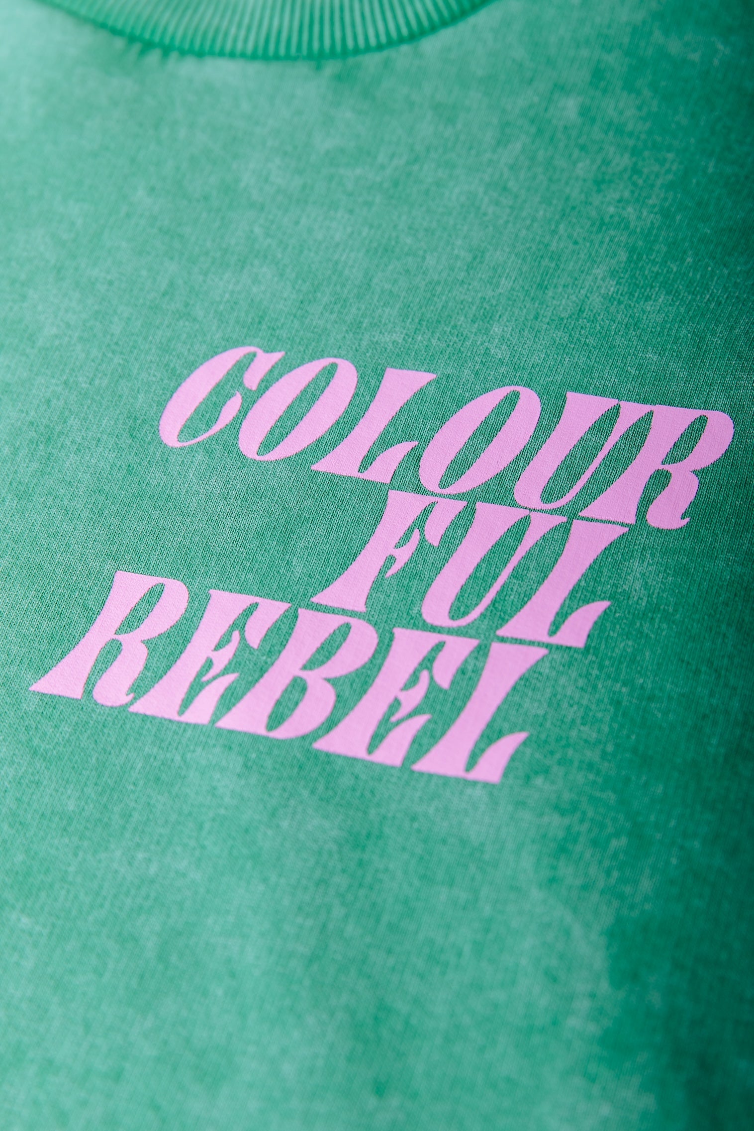 Colourful Rebel Logo Sweat | Off Green