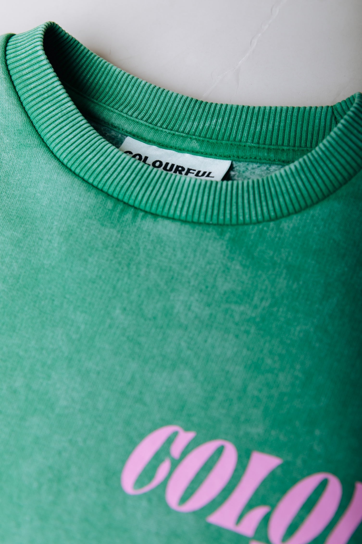Colourful Rebel Logo Sweat | Off Green