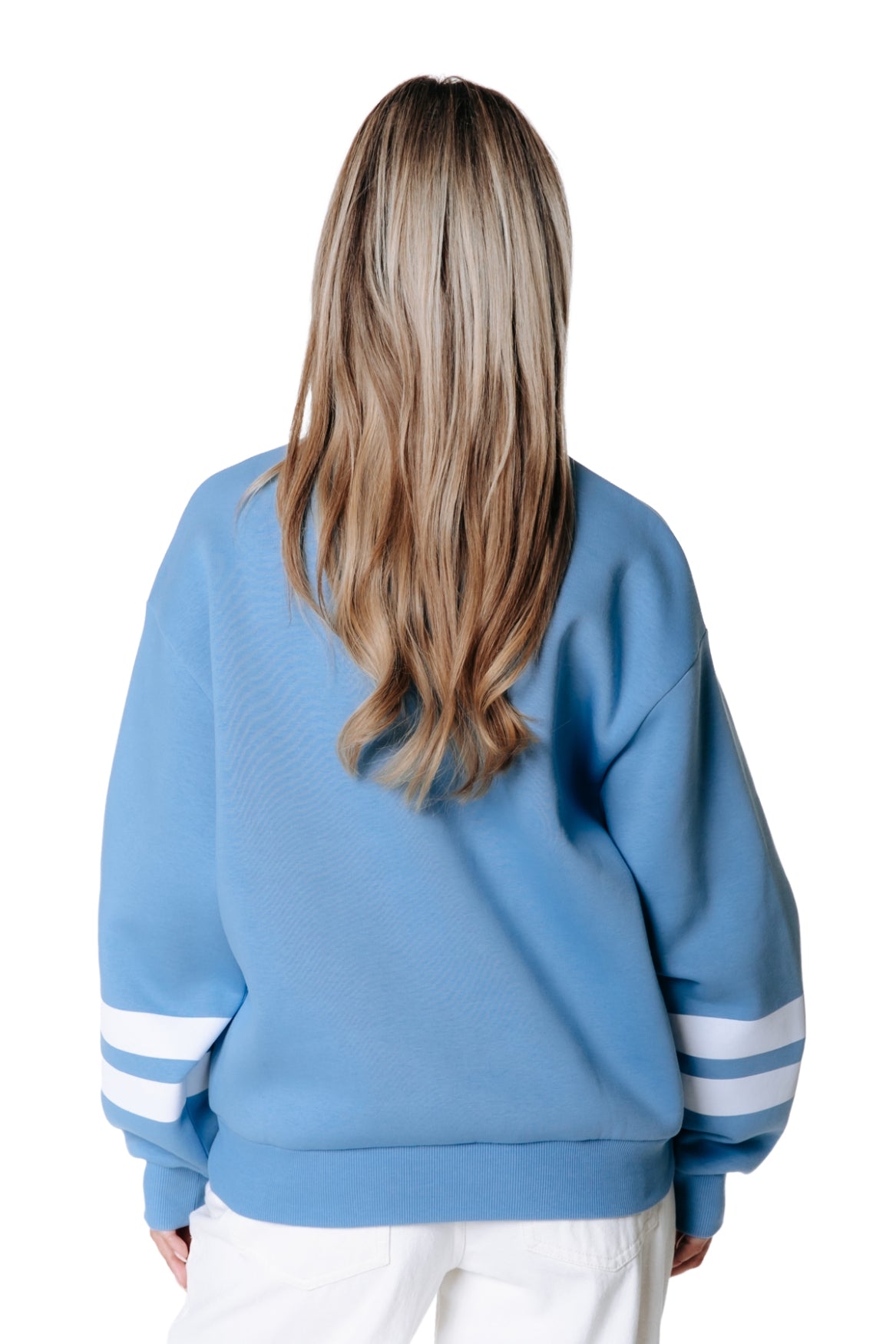 Logo Blocks Sweat | Light Grey Blue
