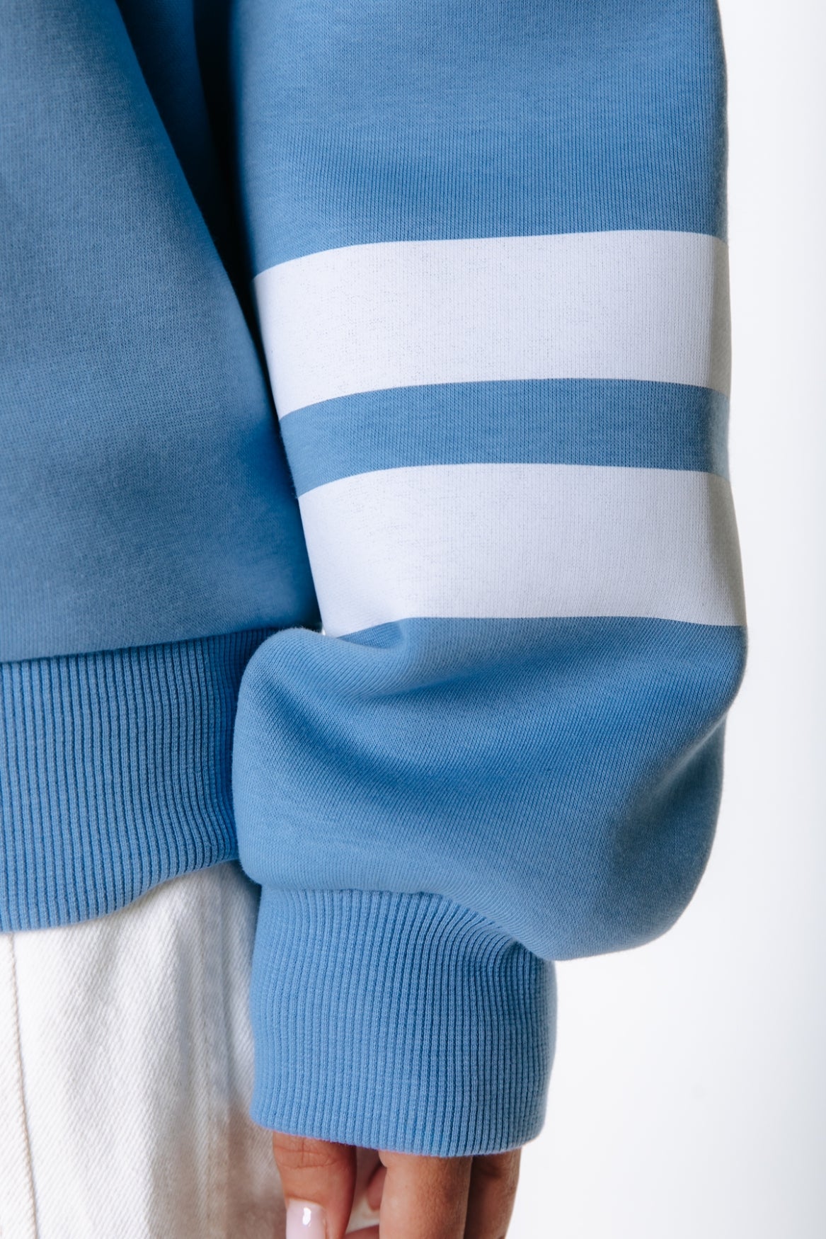 Logo Blocks Sweat | Light Grey Blue
