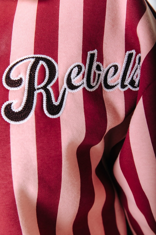 Baseball Contrast Collar Sweatshirt | Multicolor