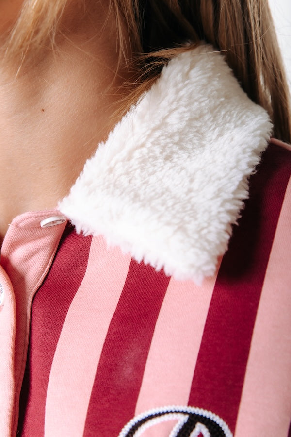 Baseball Contrast Collar Sweatshirt | Multicolor