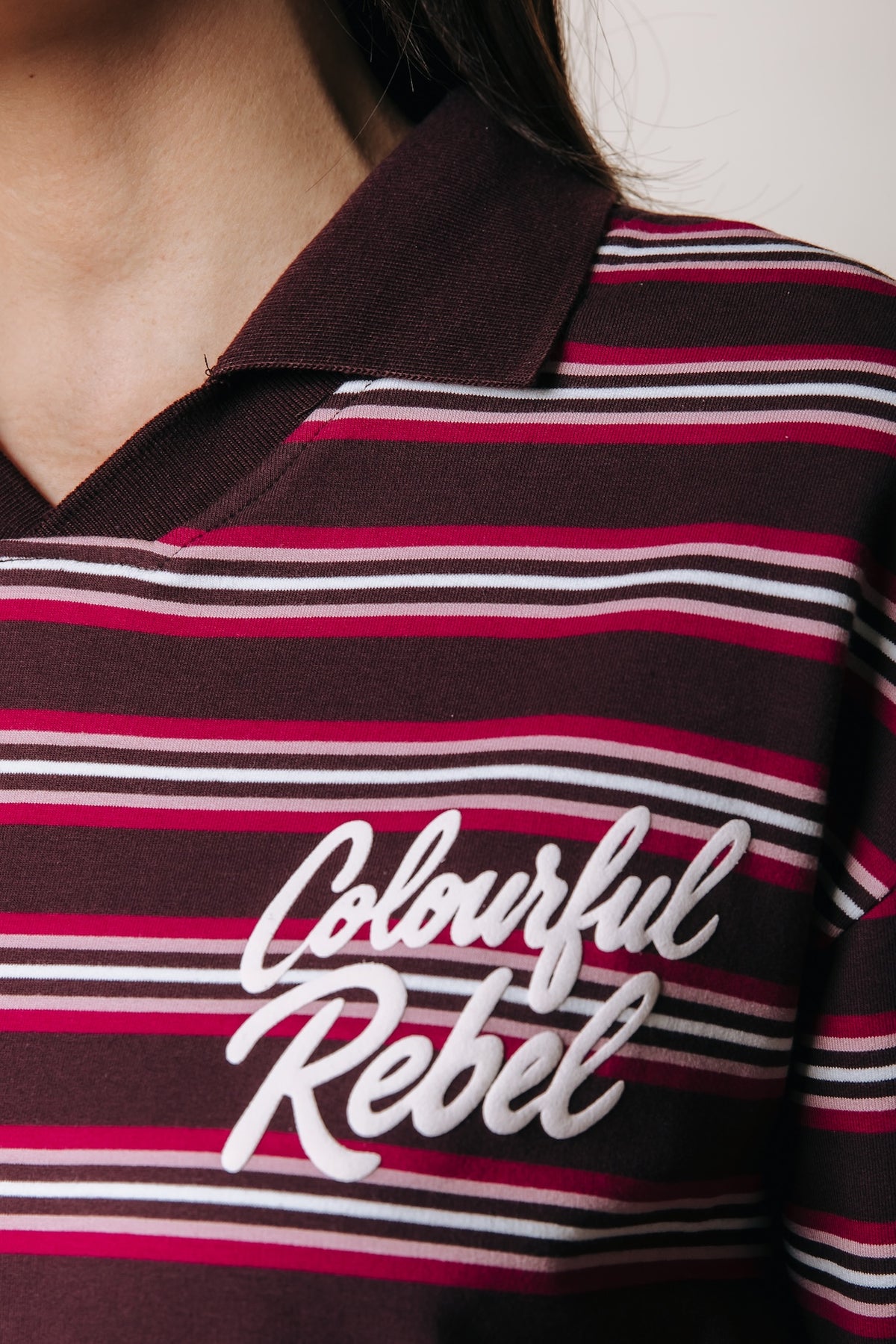 Sportkragen-Langarmshirt | Rot