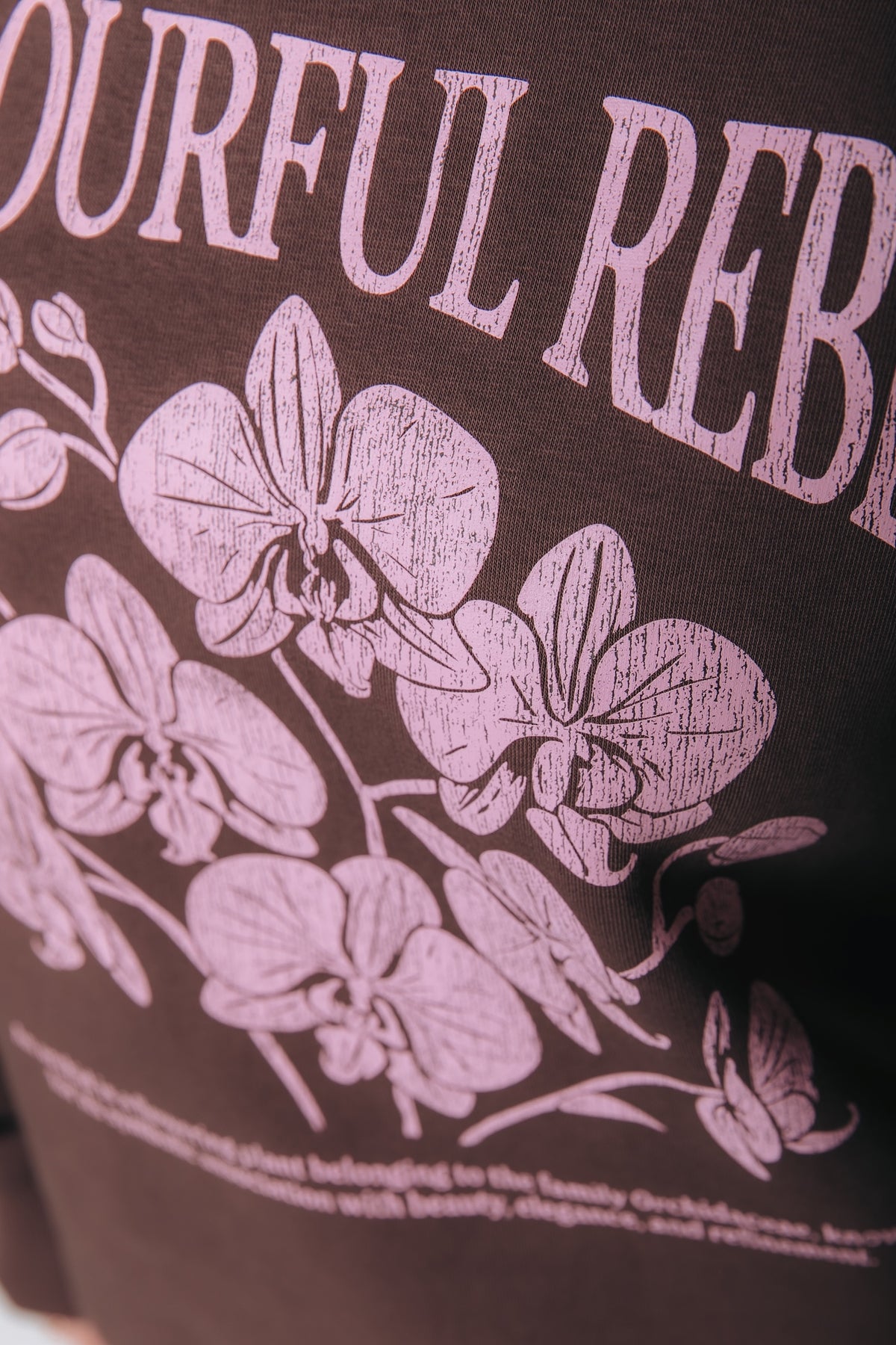 Flower Crack Print Sweat | Brown