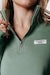 Label Zip Sweat | Olivgrün