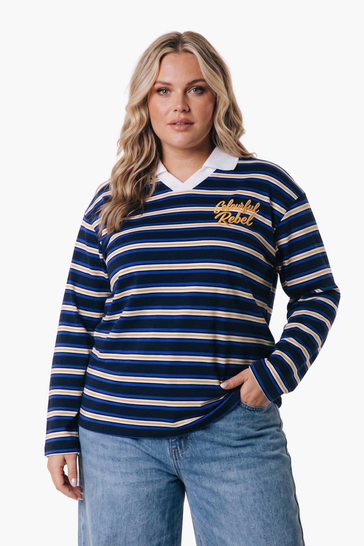 Sport Collar Sweat | Navy