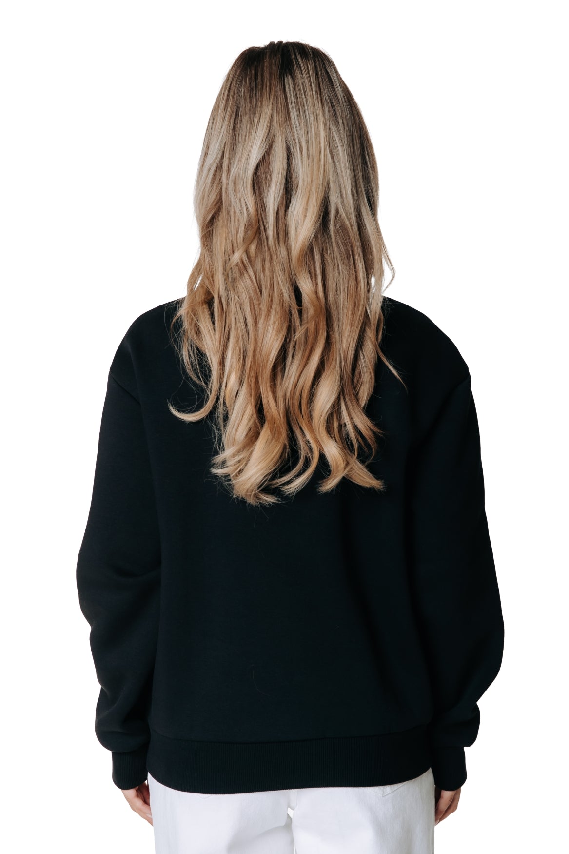 Label Zip Sweat | Black