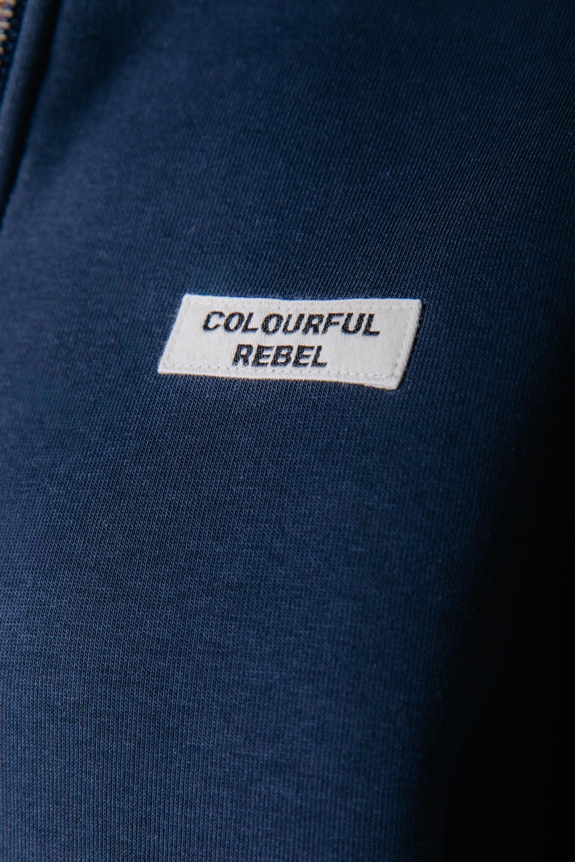 Label Zip Sweat | Dark Navy