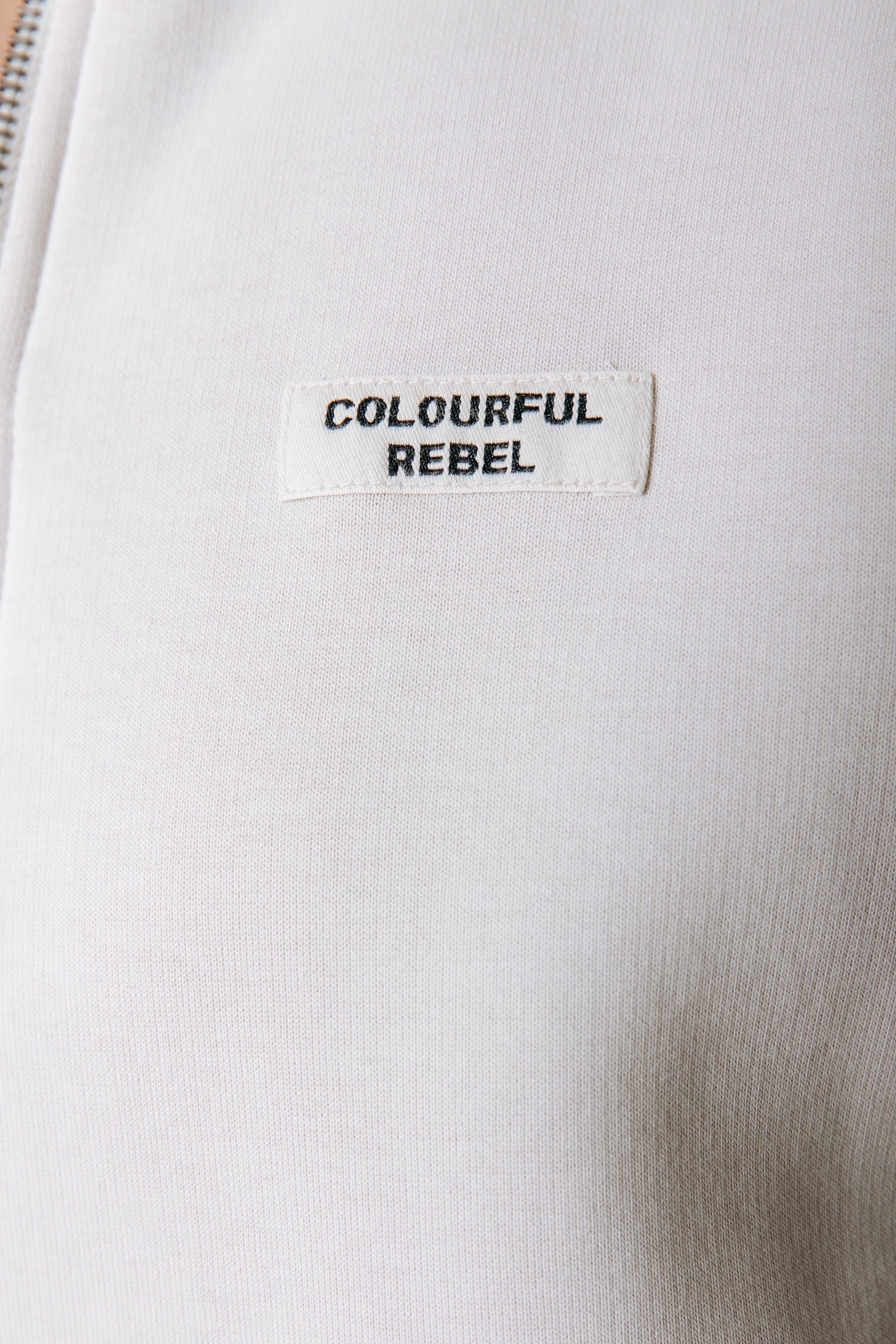 Label Zip Sweat | Stone