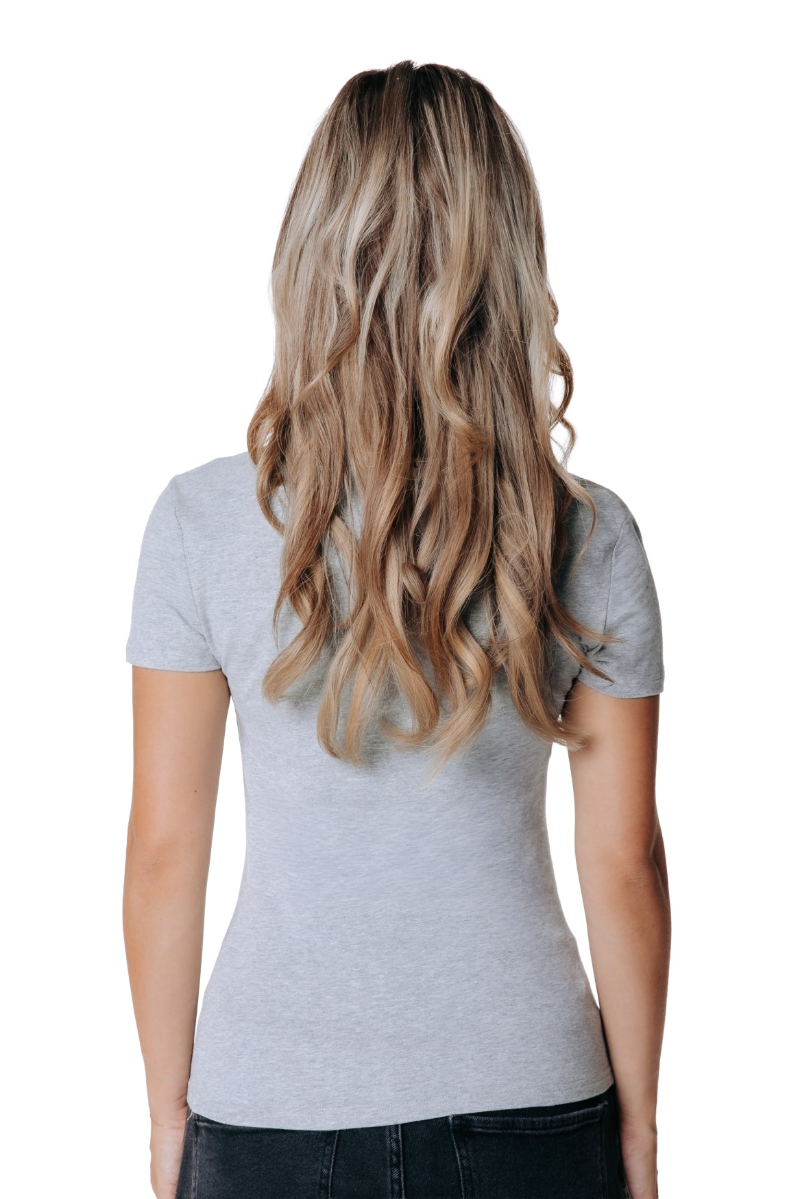 Fitted T-shirt | Medium grey melange