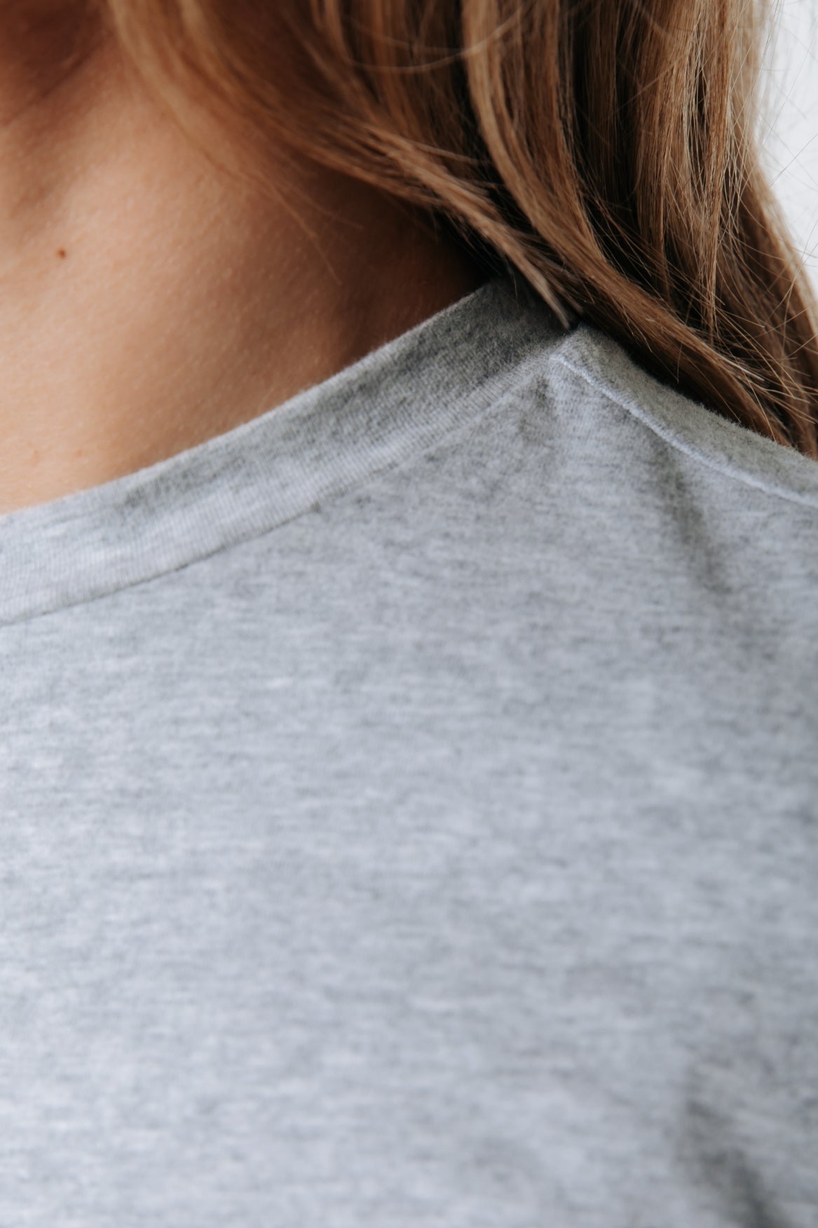 Fitted Longsleeve Top | Medium grey melange