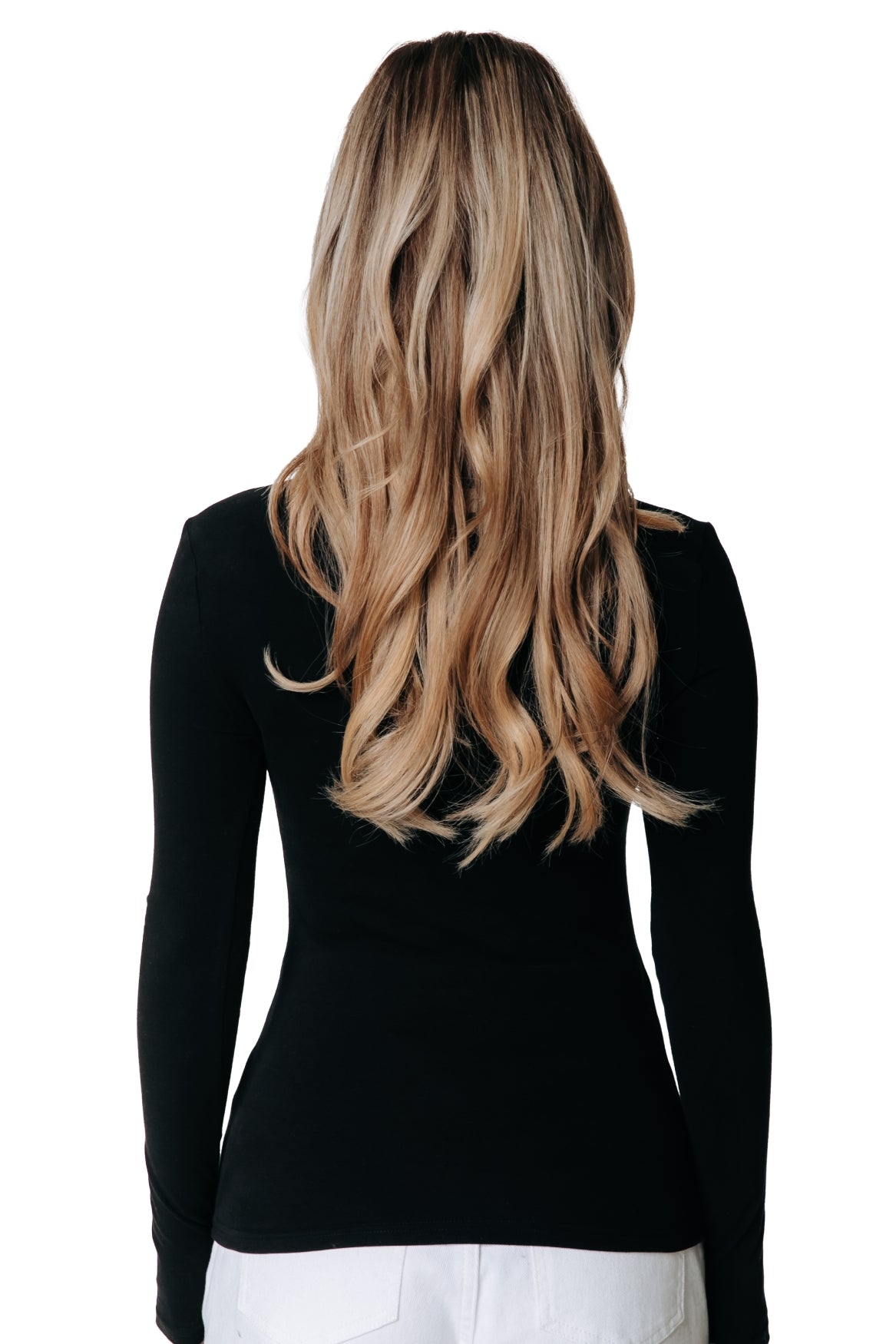 Fitted Long-Sleeve Top | Black