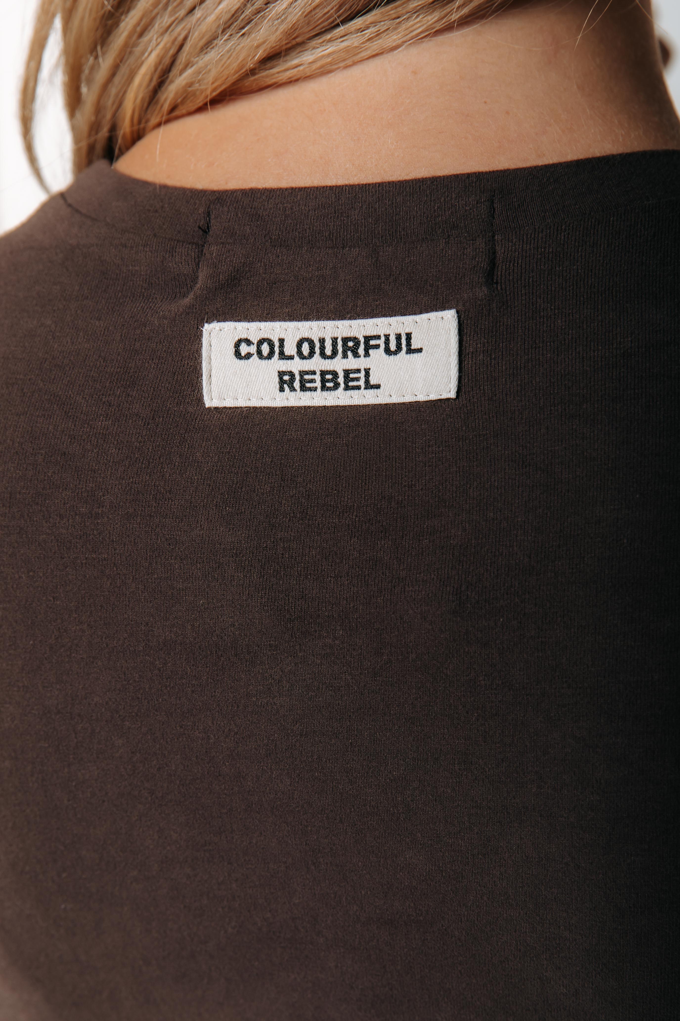 Fitted Long-Sleeve Top | Brown <!-- text -->  <!-- US -->