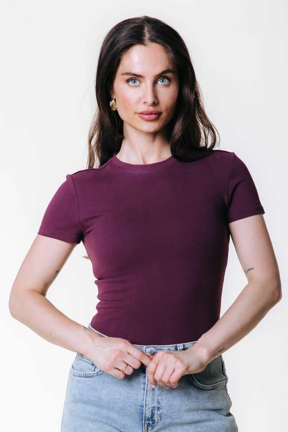 Uni Fitted T-shirt | Merlot Red