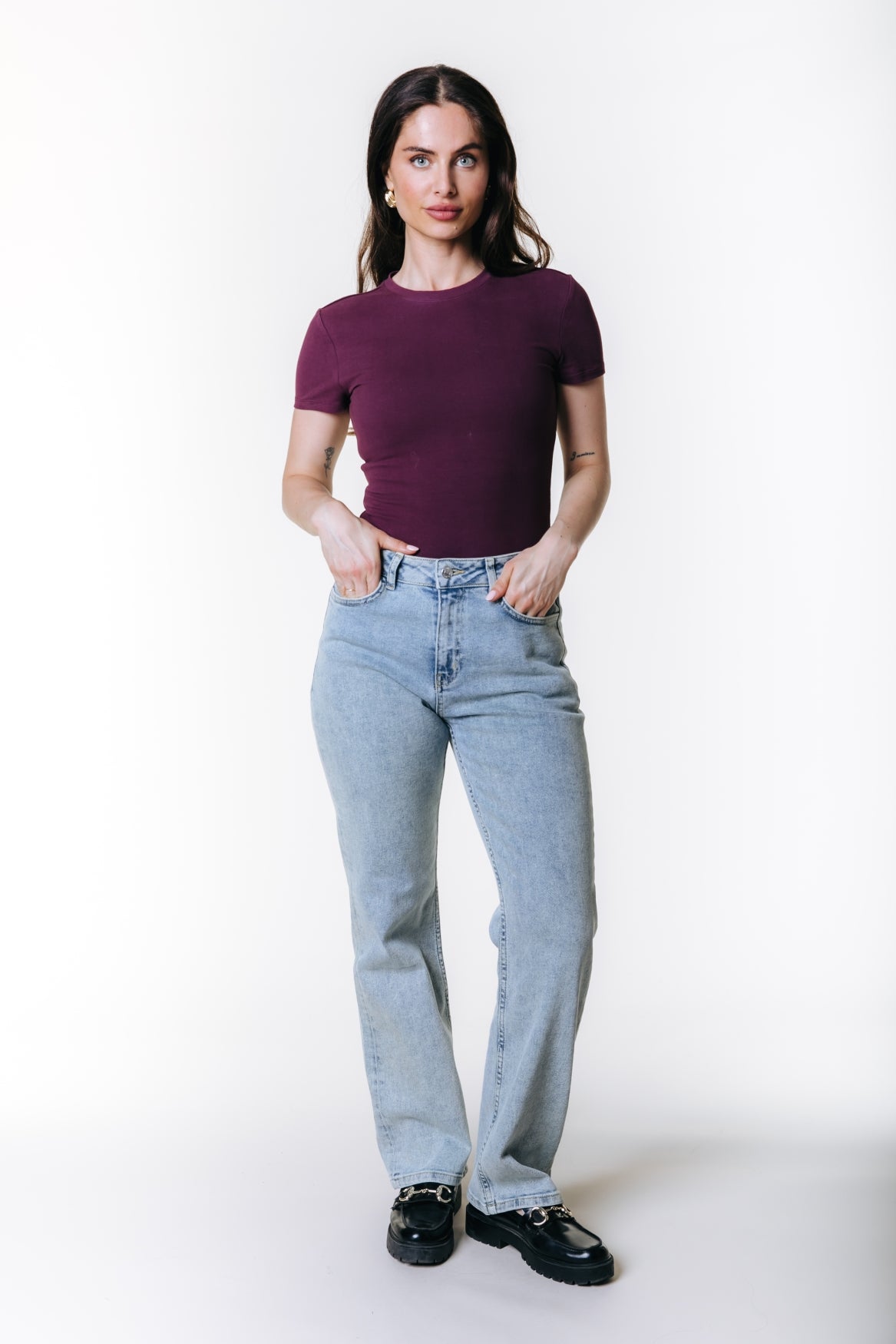 Uni Fitted T-shirt | Merlot Red