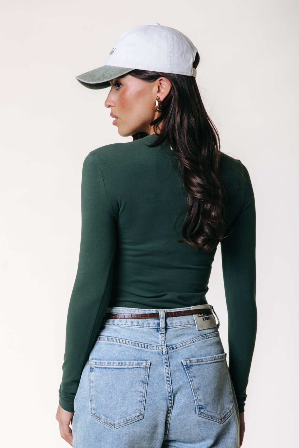 Fitted Longsleeve Top | Dark green