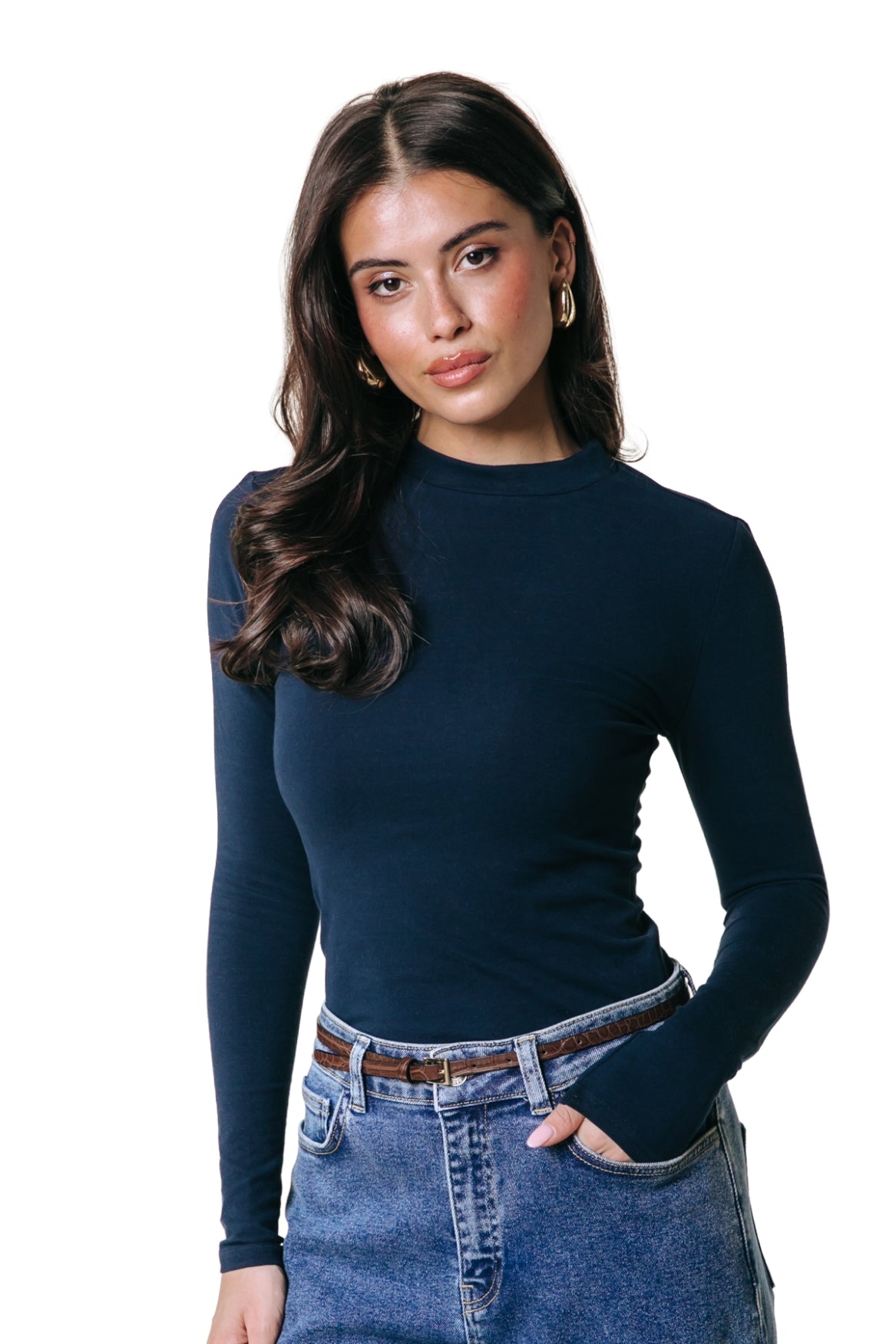 Fitted Longsleeve Top | Dark Navy